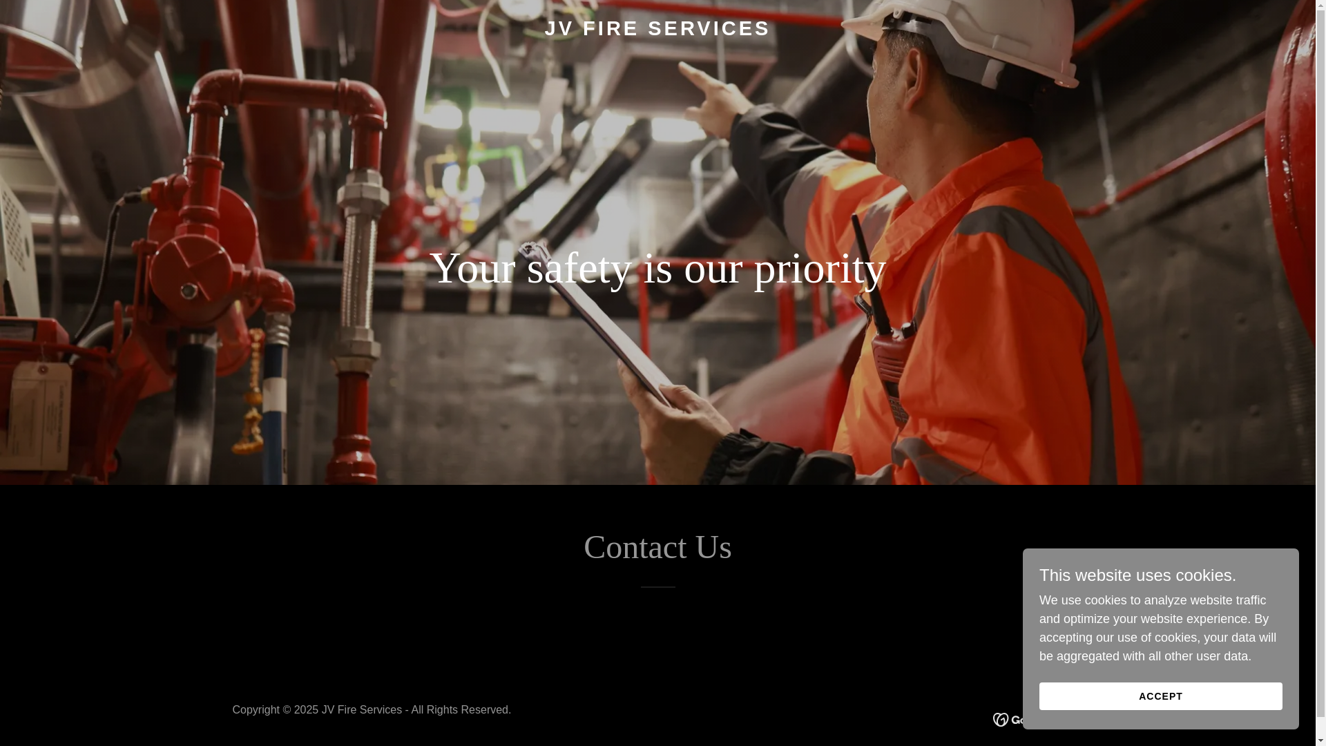 website screenshot of https://jvfireservices.com/