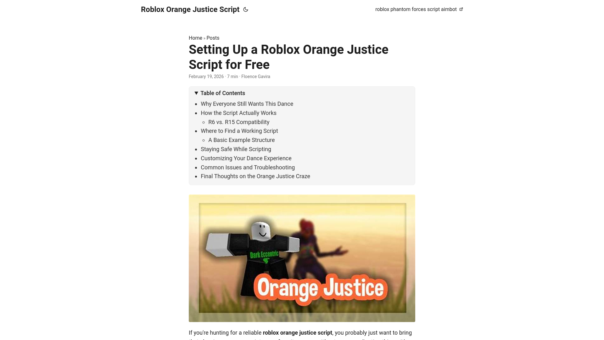 website screenshot of https://roblox-orange-justice-script.pages.dev/