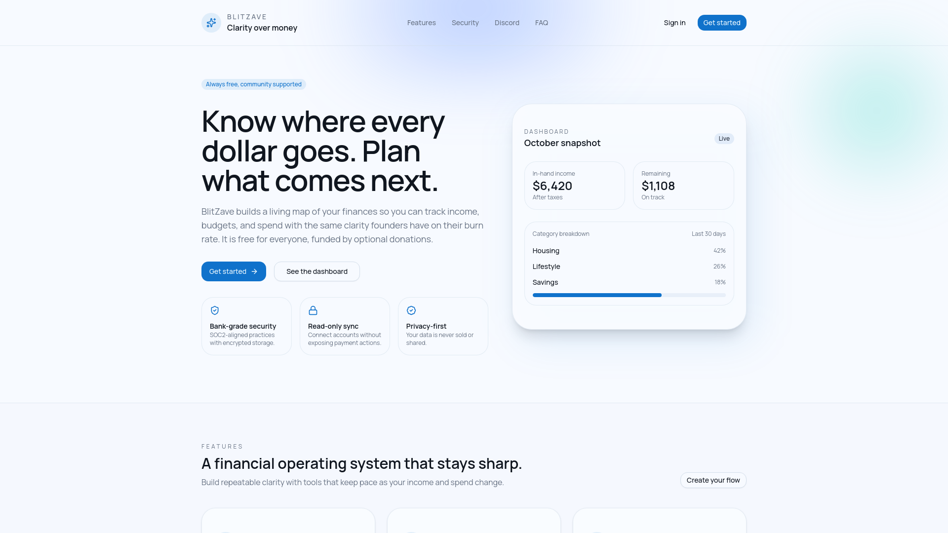 website screenshot of https://blitzave.com/