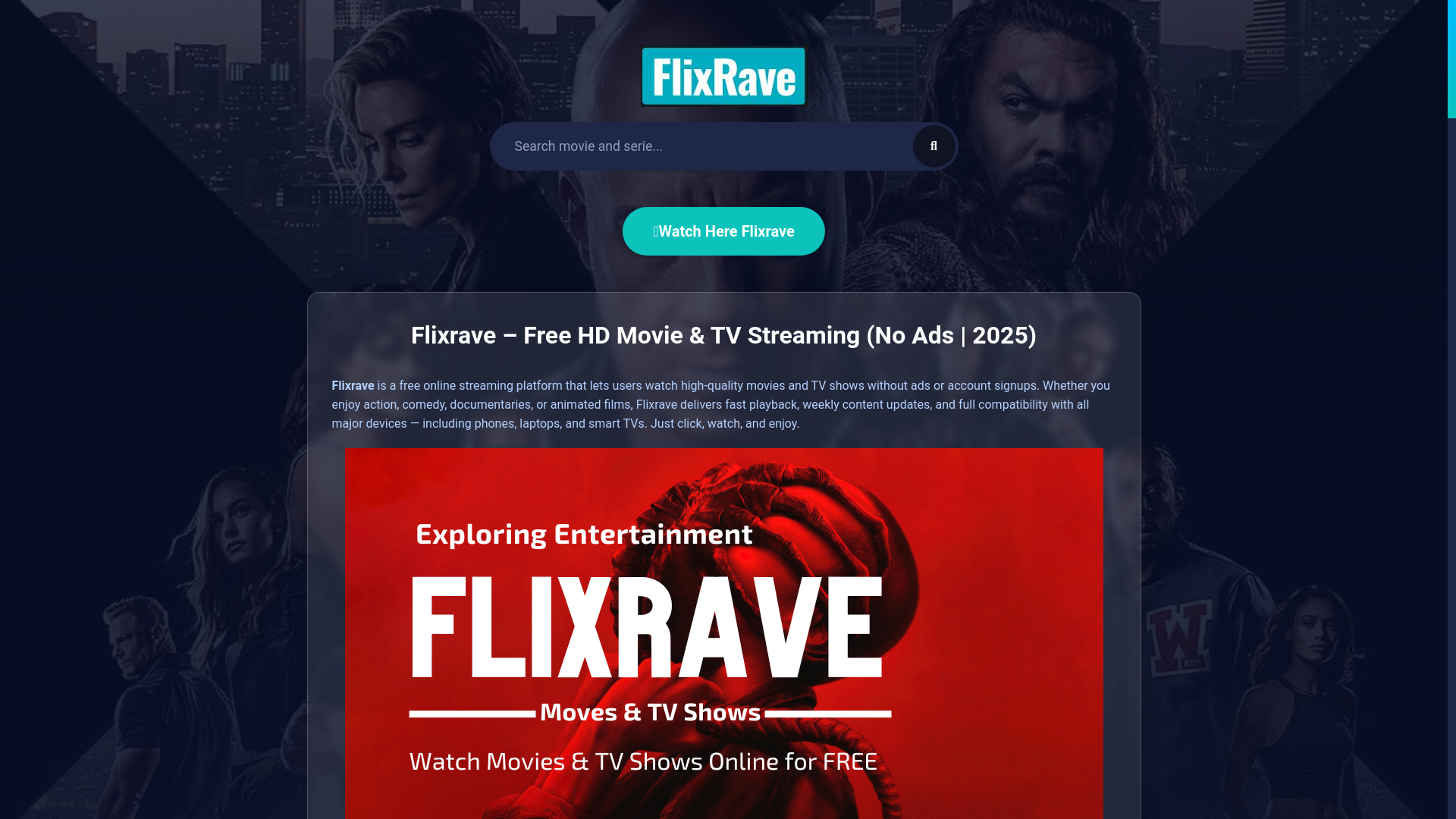 website screenshot of https://t3-flixrave.pages.dev/