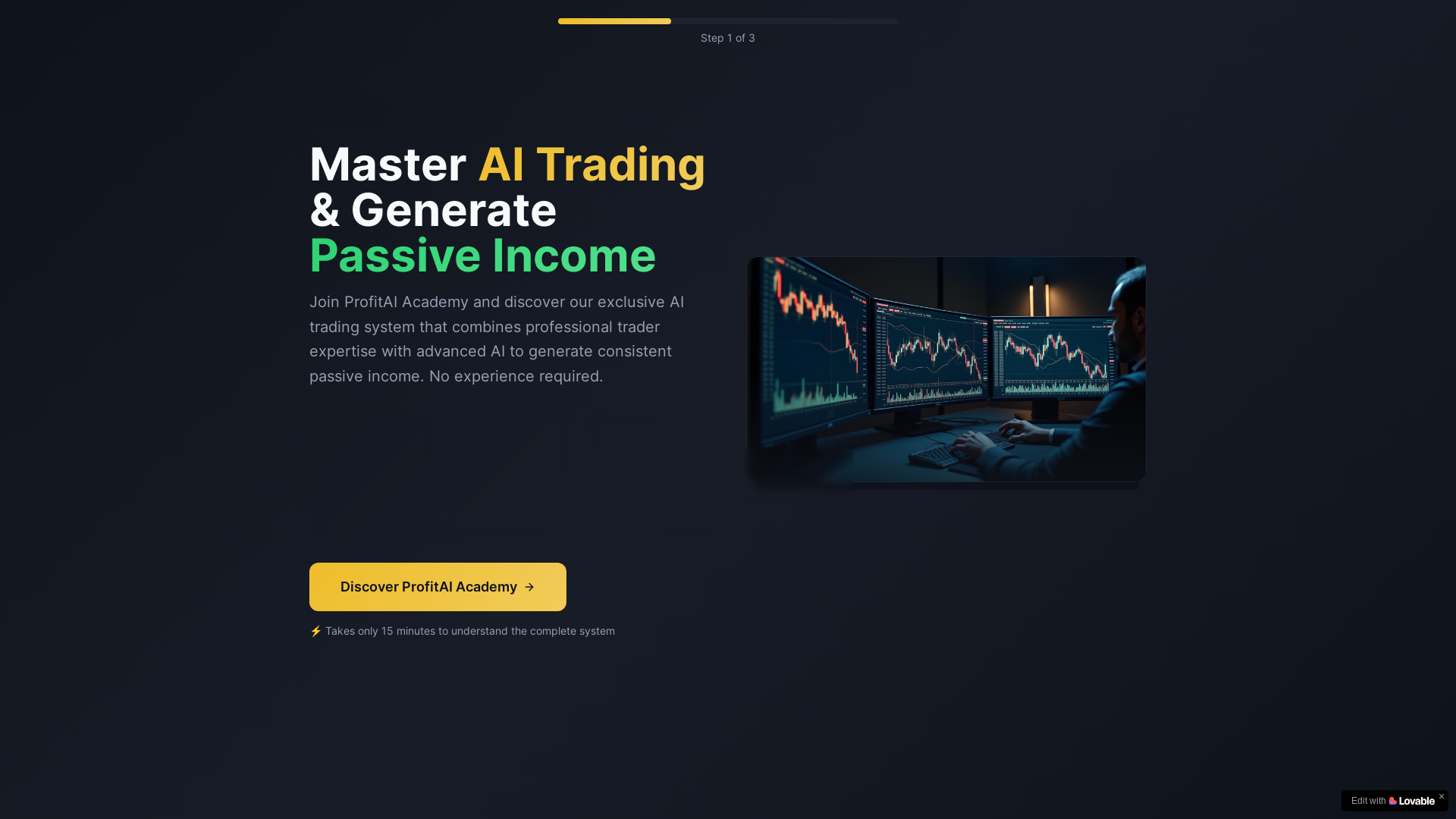website screenshot of https://profitai-academy.live/