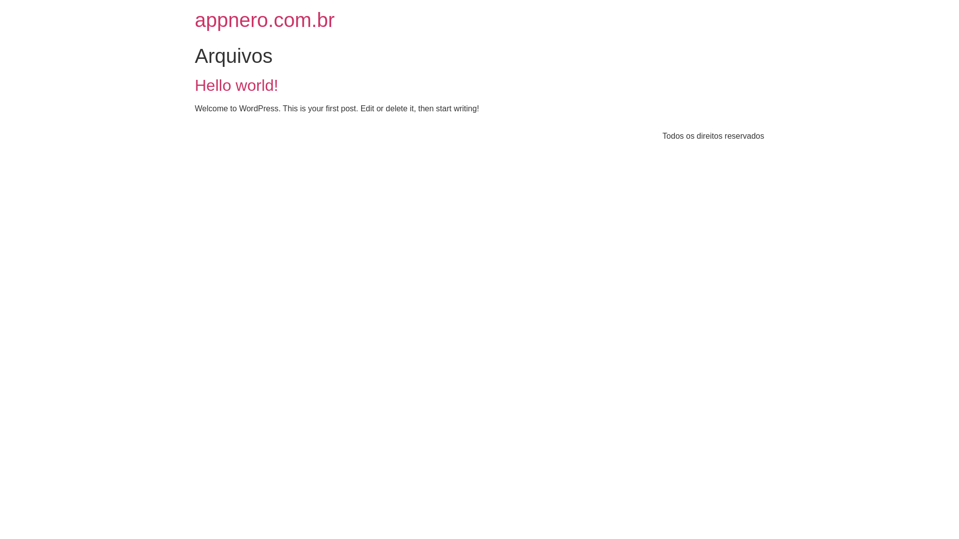 website screenshot of https://appnero.com.br/
