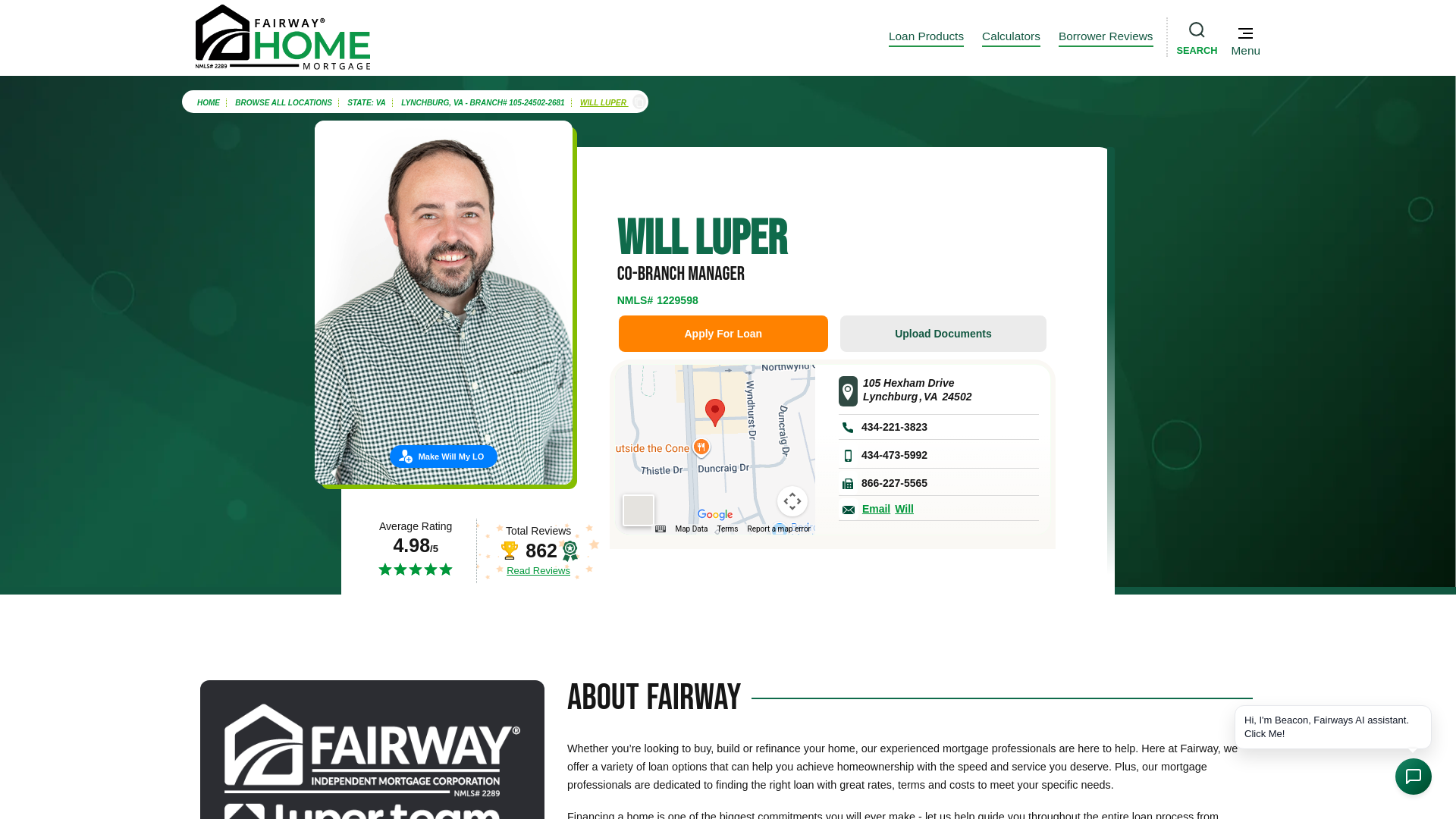 website screenshot of https://luperloans.com/