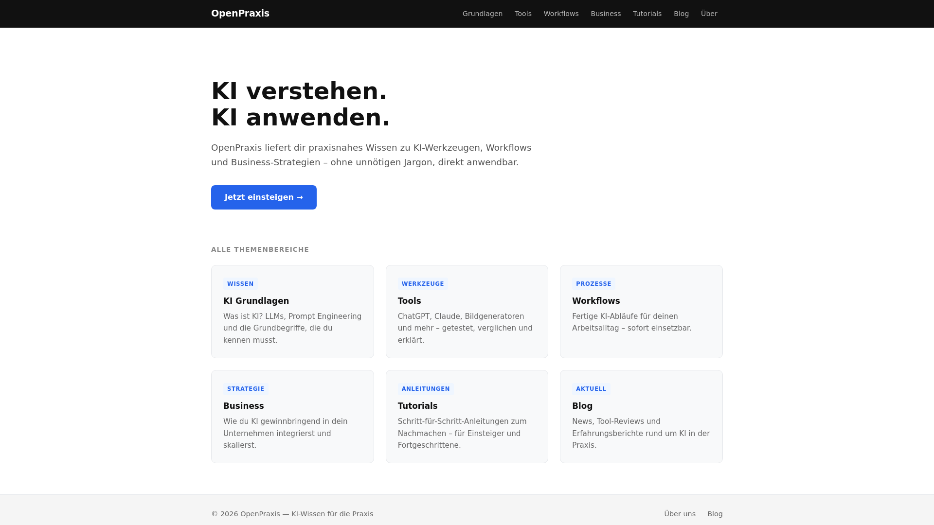 website screenshot of https://openpraxis.pages.dev/