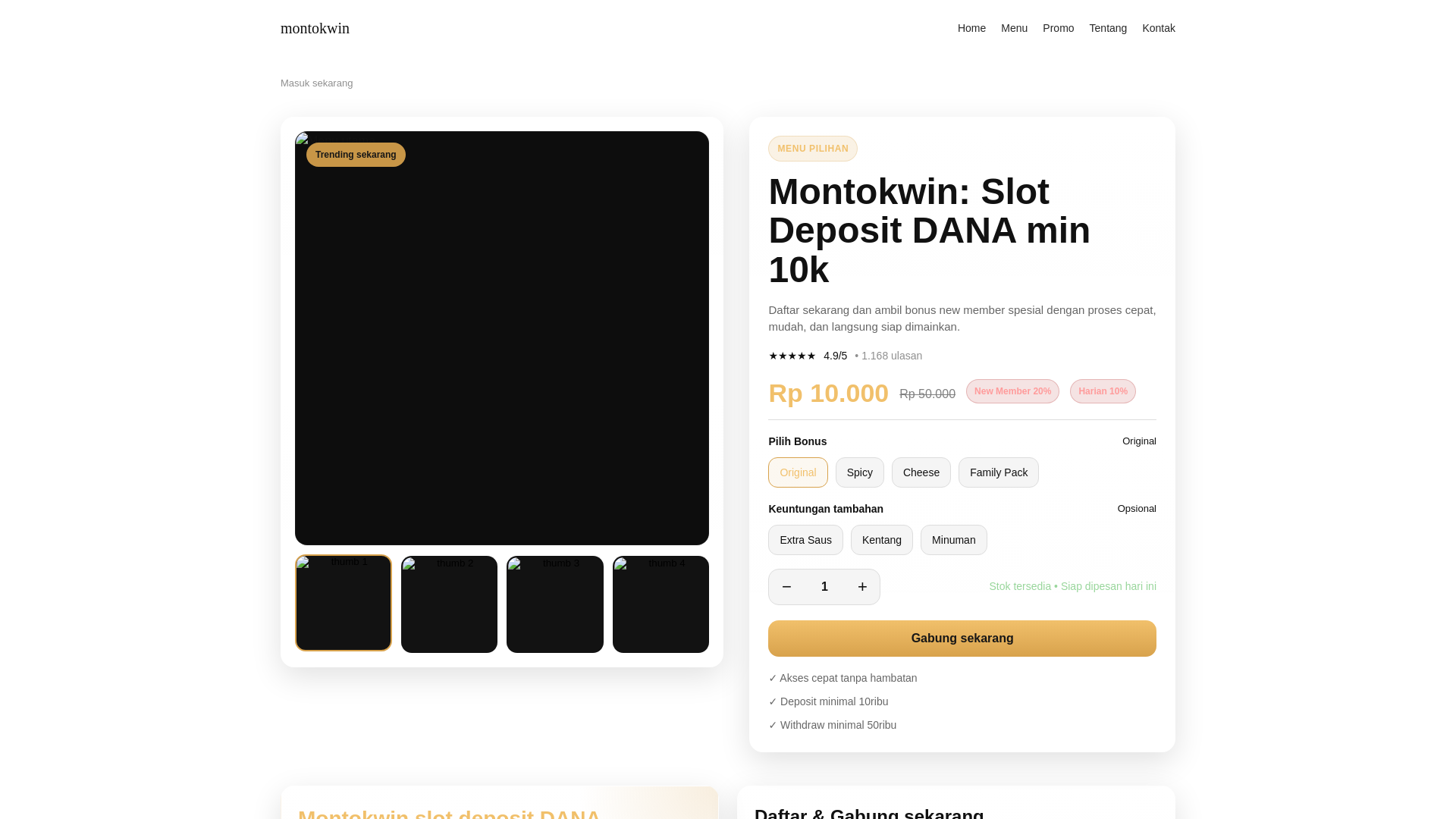 website screenshot of https://montokwin.pages.dev/