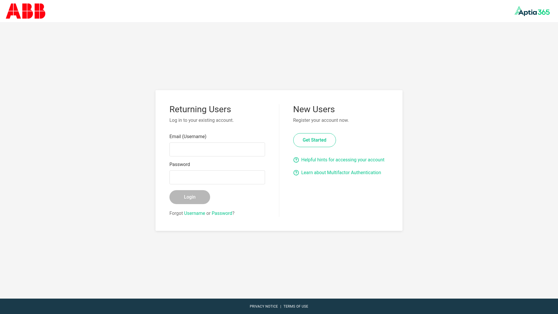 website screenshot of https://abbaptia365.com