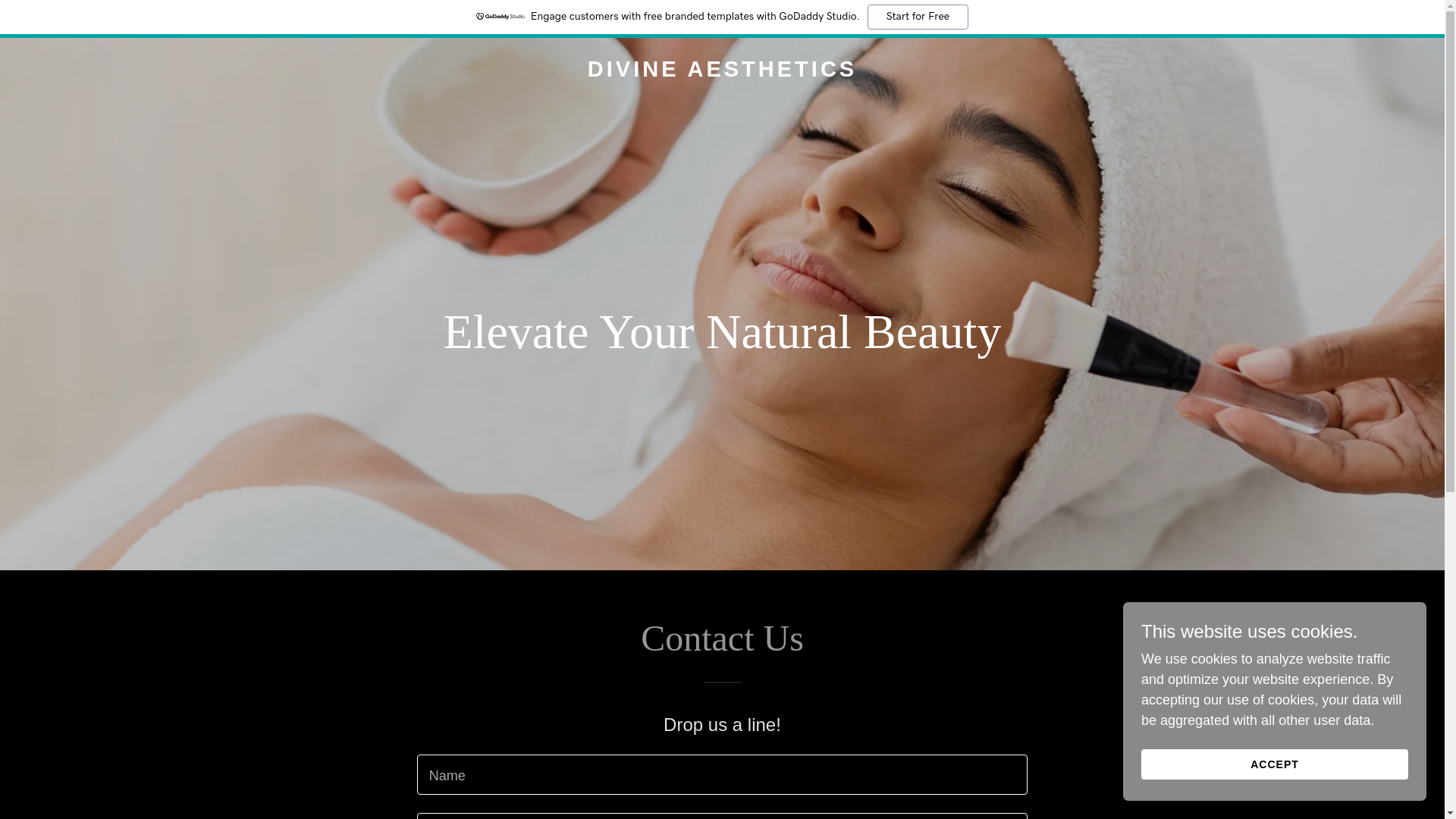 website screenshot of https://divineasthetics.net/