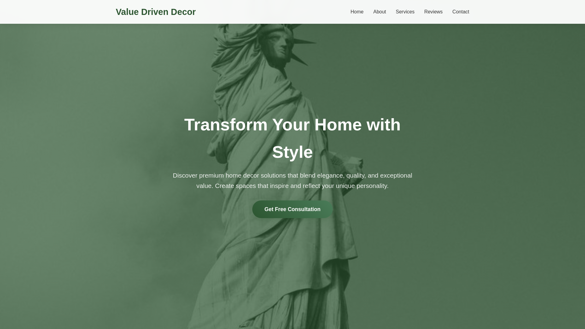 website screenshot of https://valuedrivendecor.click/