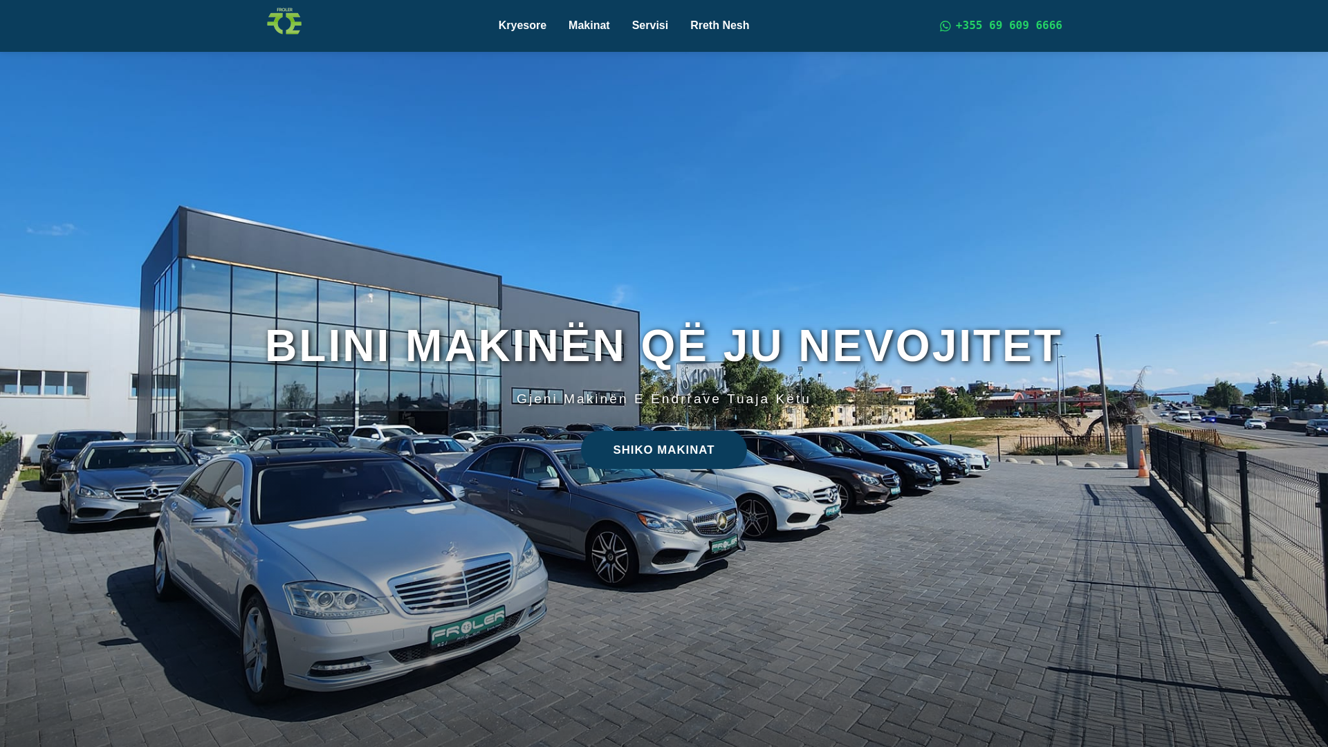 website screenshot of https://autofroler.al/