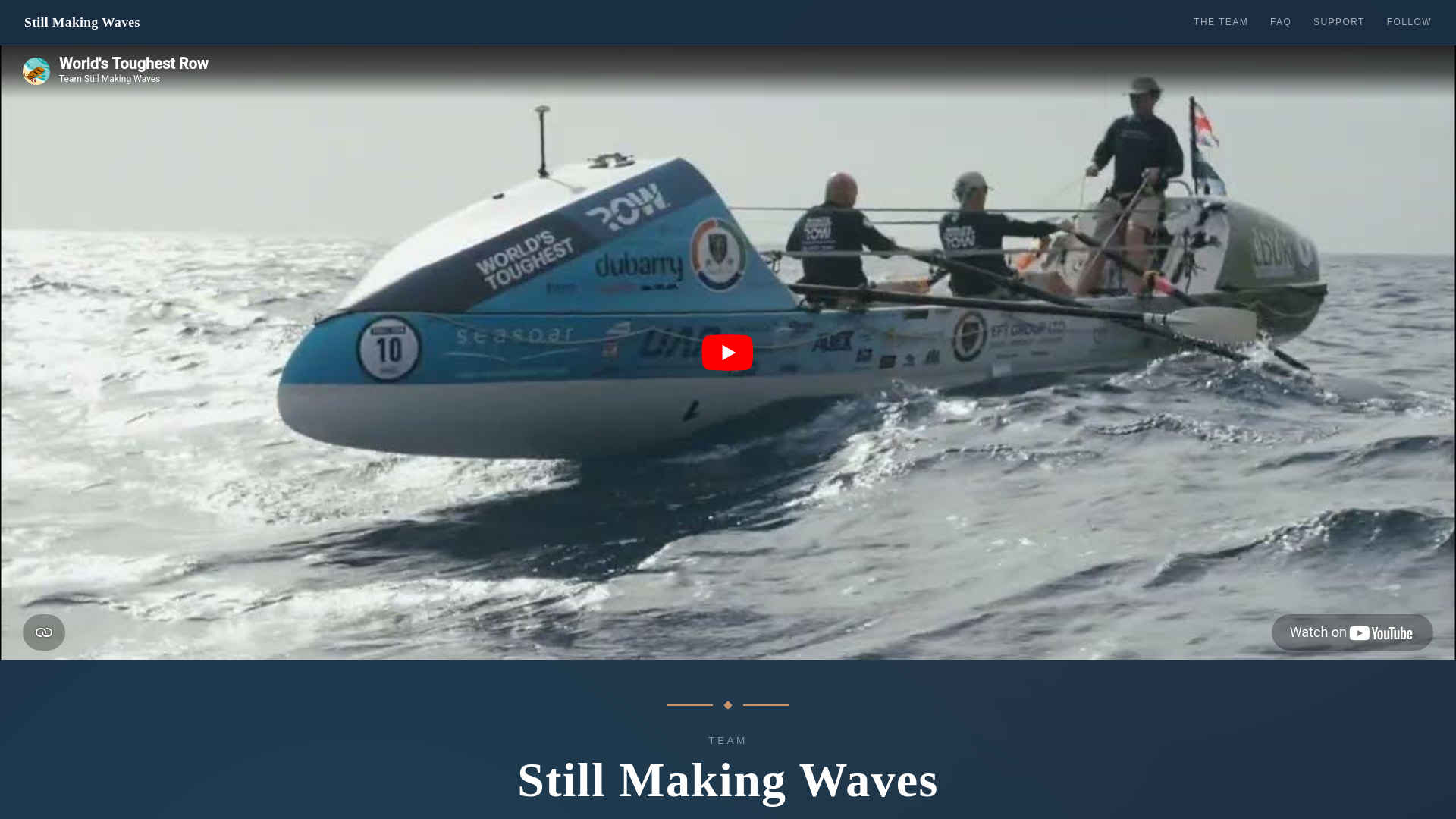 website screenshot of https://teamstillmakingwaves.com/