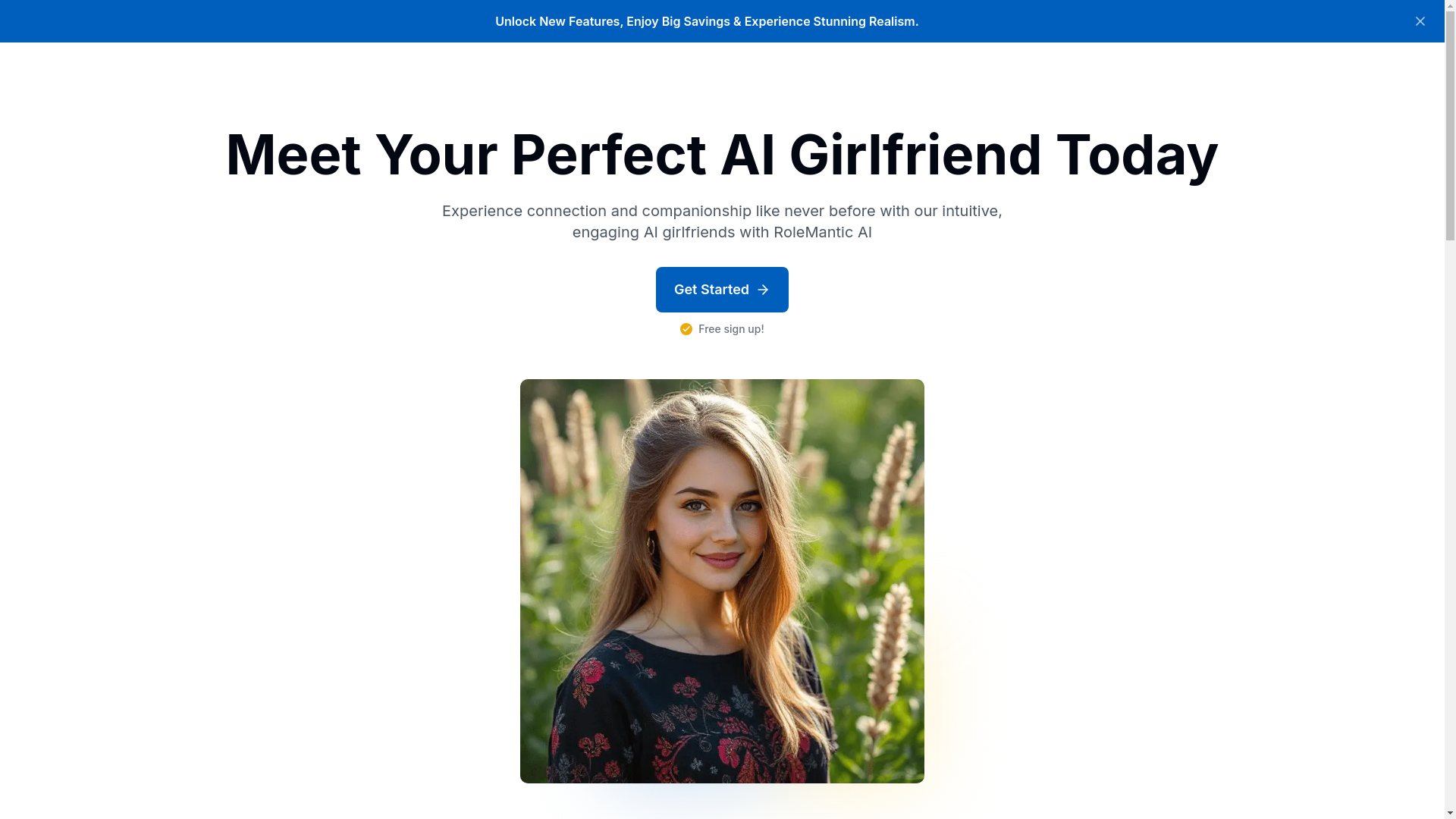 website screenshot of https://rolemanticai.net/