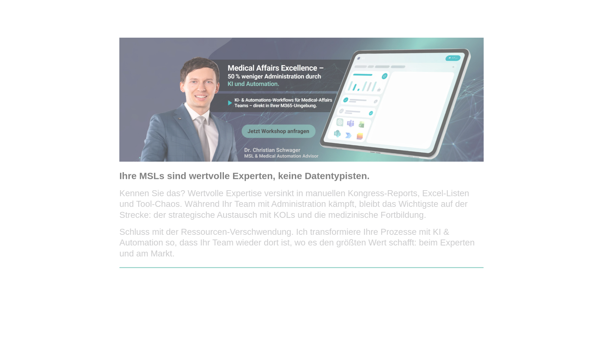 website screenshot of https://smartmedicalaffairs.com/