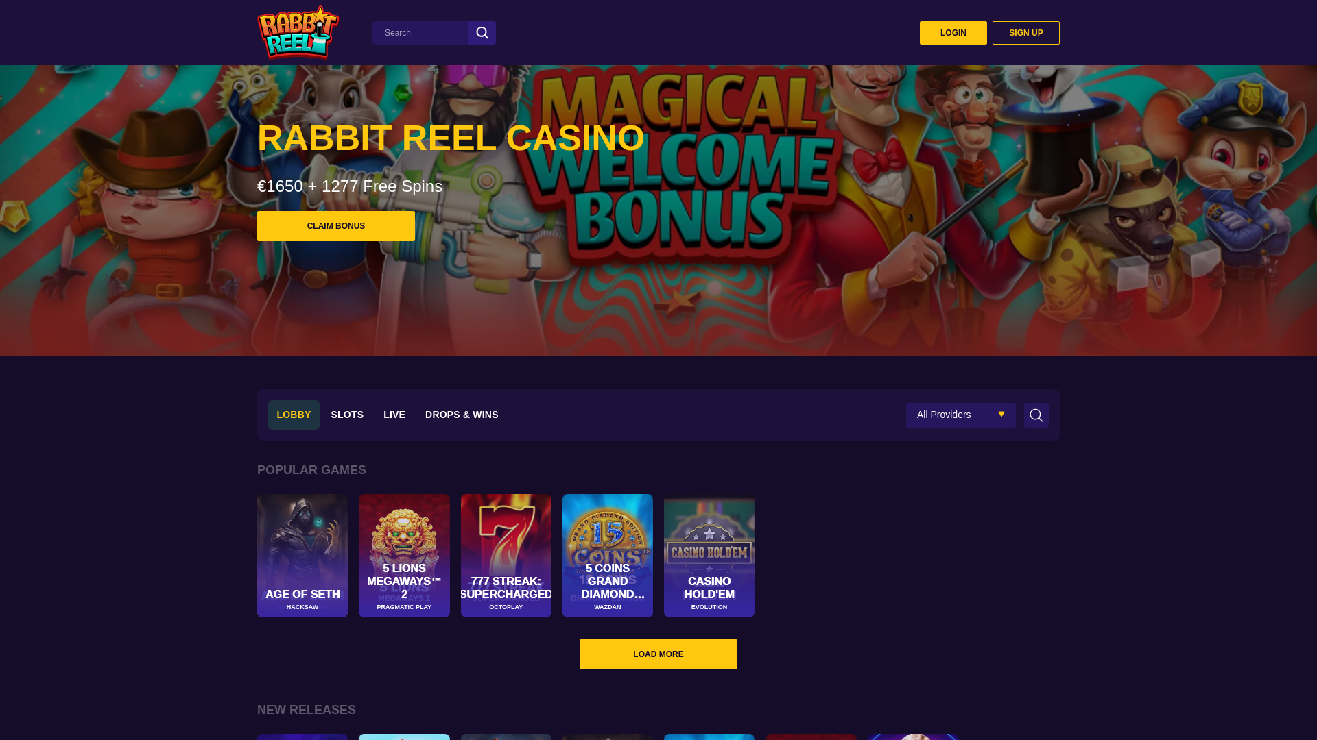 website screenshot of https://rabbitreels-eu.pages.dev/