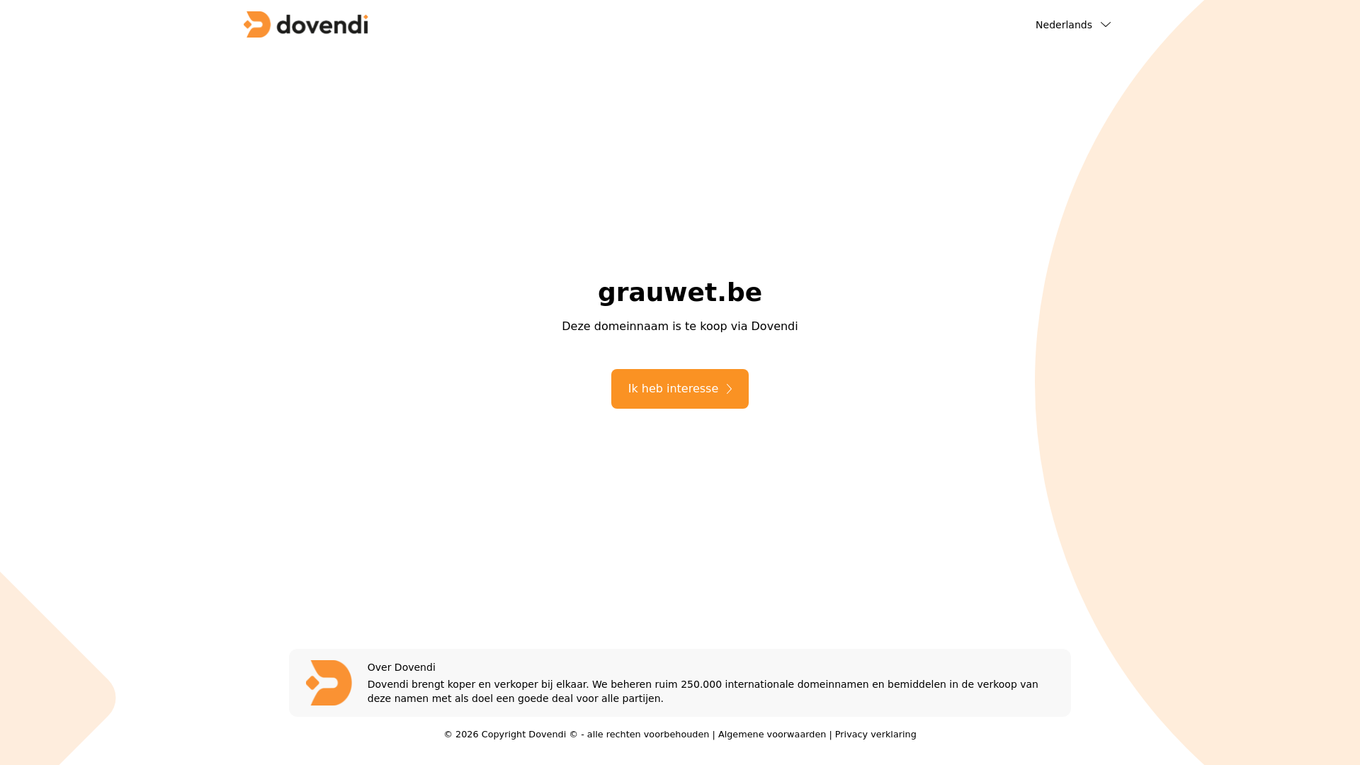 website screenshot of https://grauwet.be