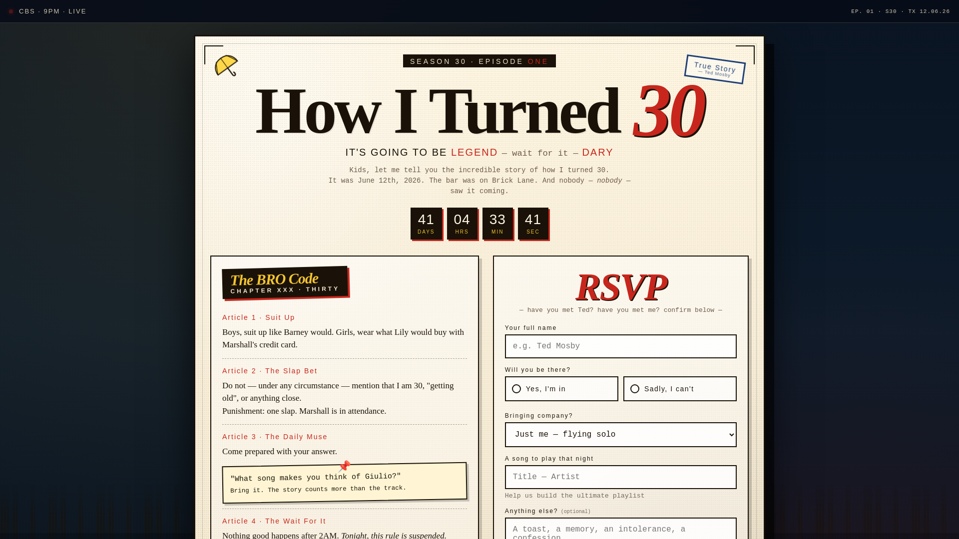 website screenshot of https://giuliobirthday.party/