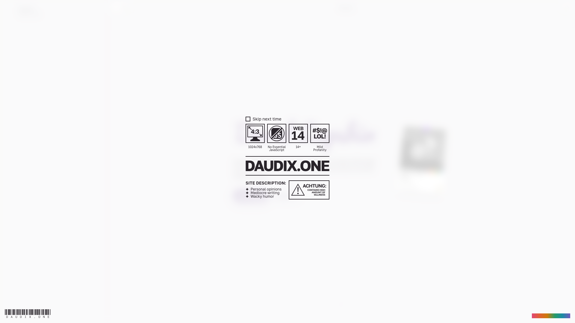 website screenshot of https://daudix.one/