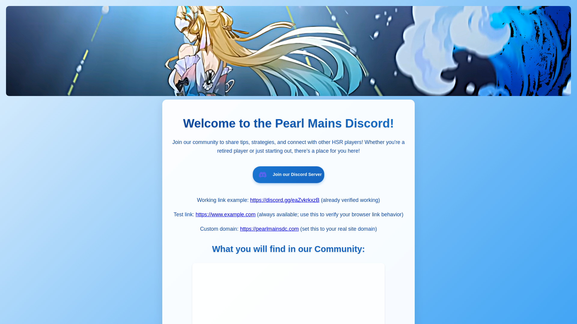 website screenshot of https://pearlmainsdc.pages.dev/
