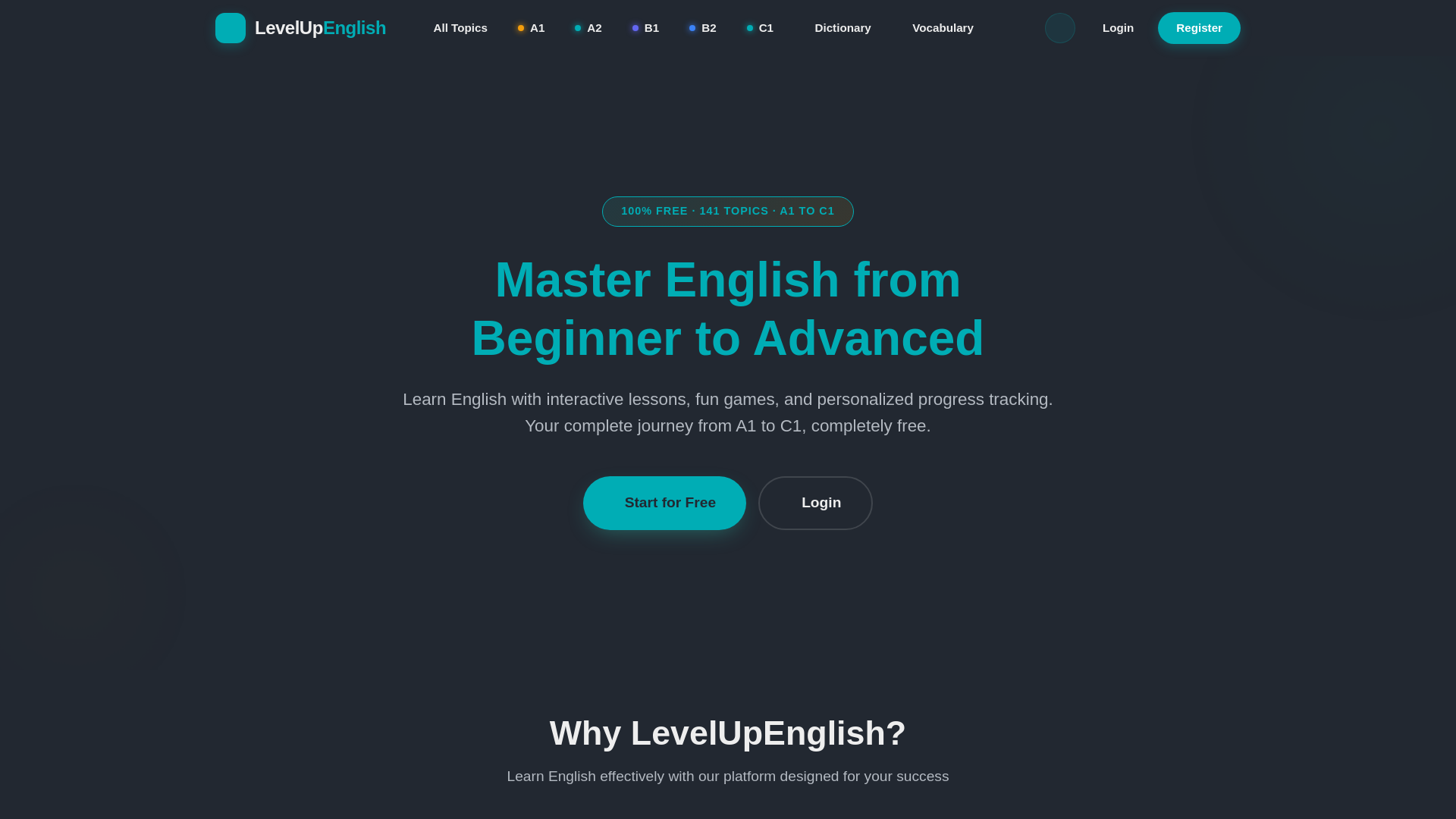 website screenshot of https://levelup-english.pages.dev/