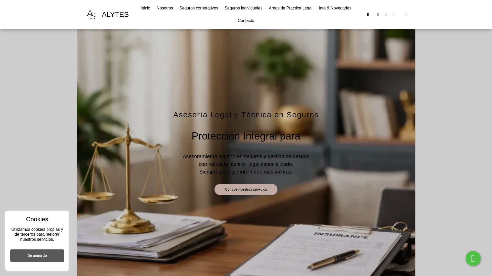 website screenshot of https://alytes.com.ar