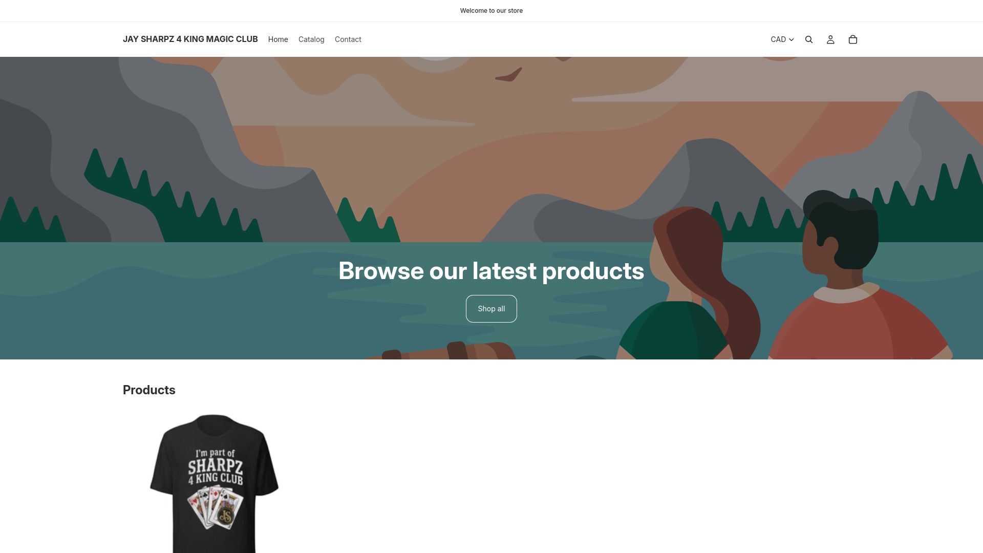 website screenshot of https://jaysharpz4kingmagicclub.com/