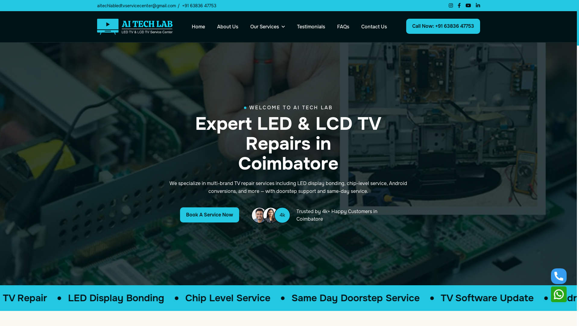 website screenshot of https://ai-techlab.in/