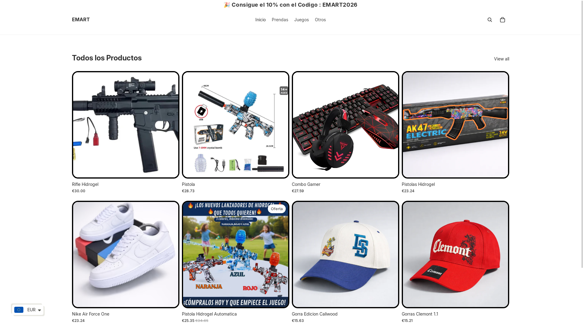 website screenshot of https://emartshop.store/