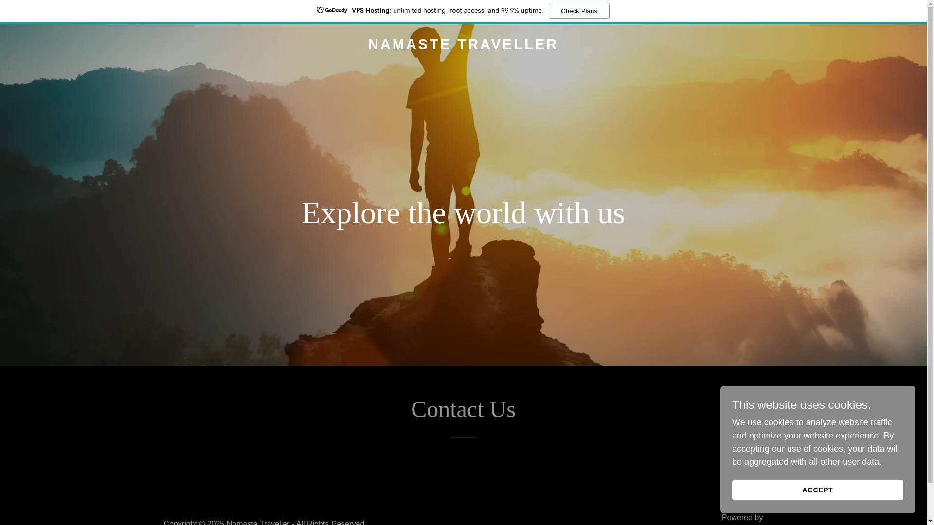 website screenshot of https://namastetraveller.in/