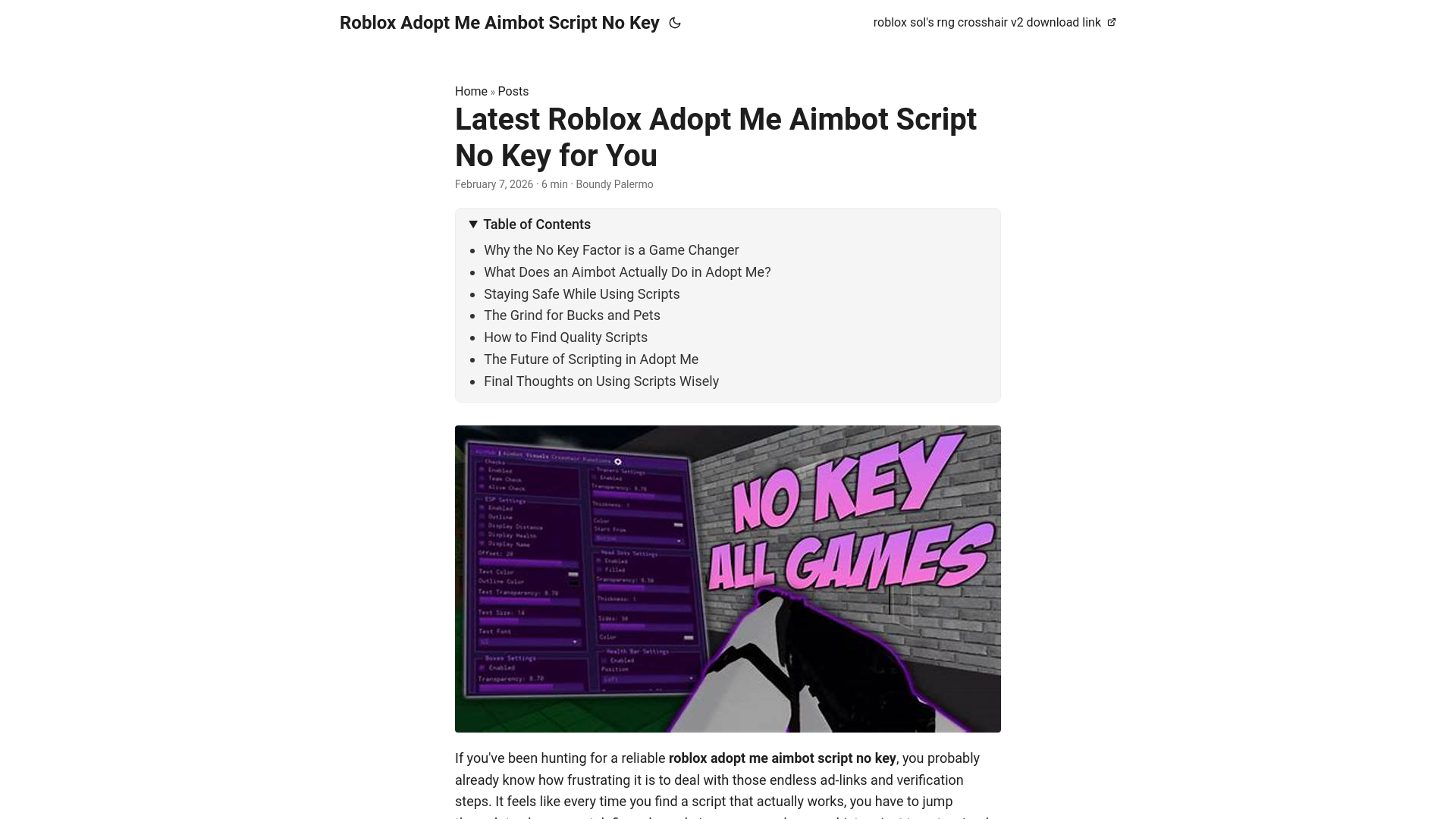 website screenshot of https://roblox-adopt-me-aimbot-script-no-key.pages.dev/