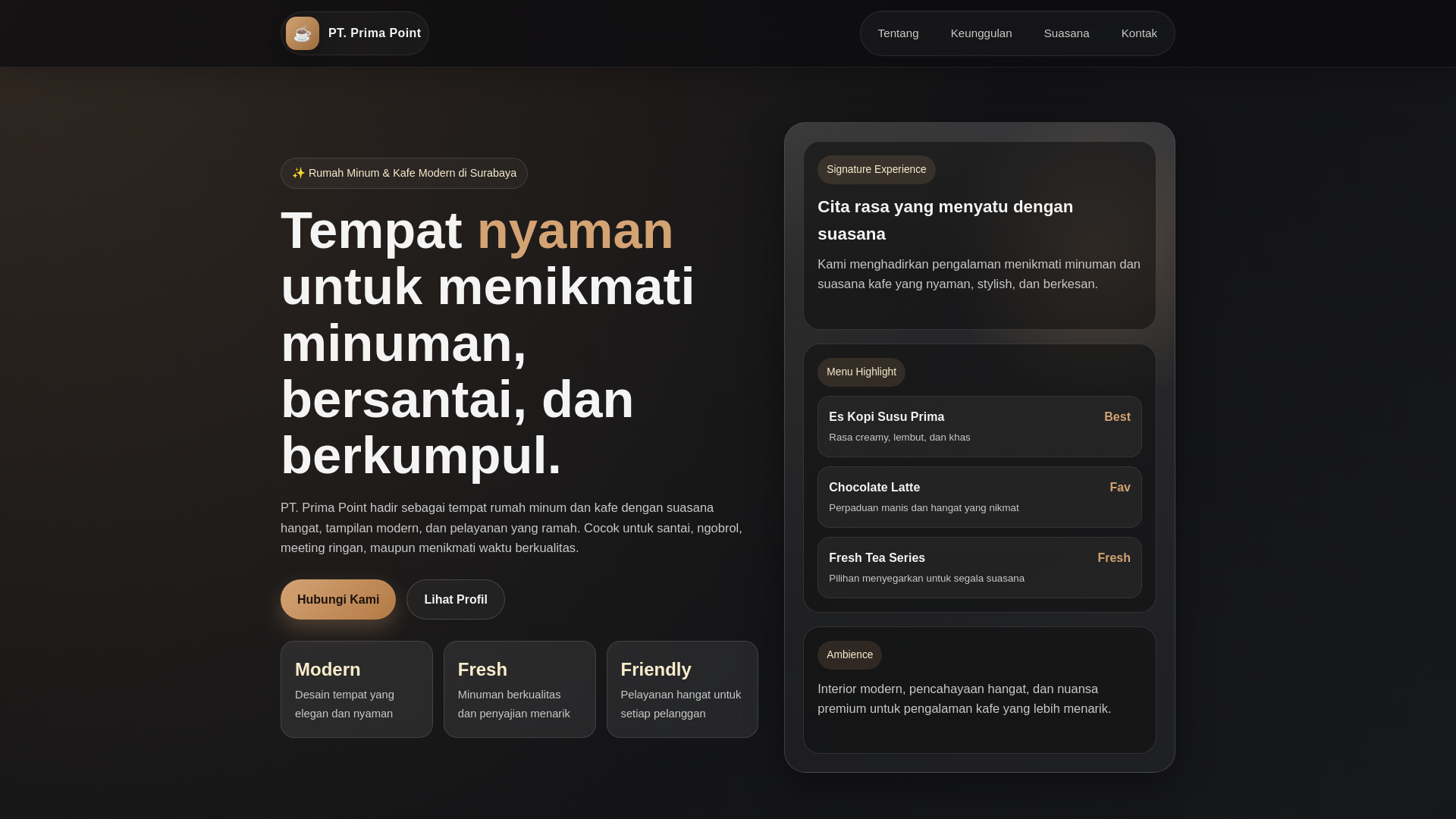 website screenshot of https://ptprimapoint.com/