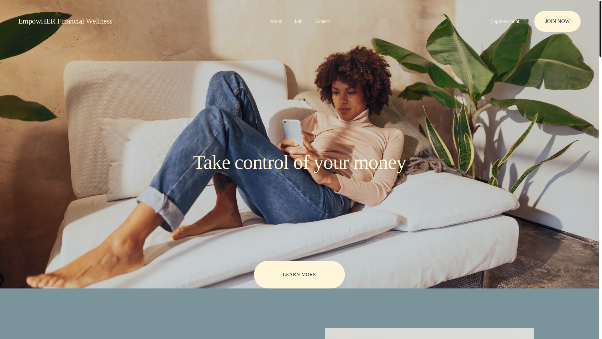 website screenshot of https://empowherfinancialwellness.org/