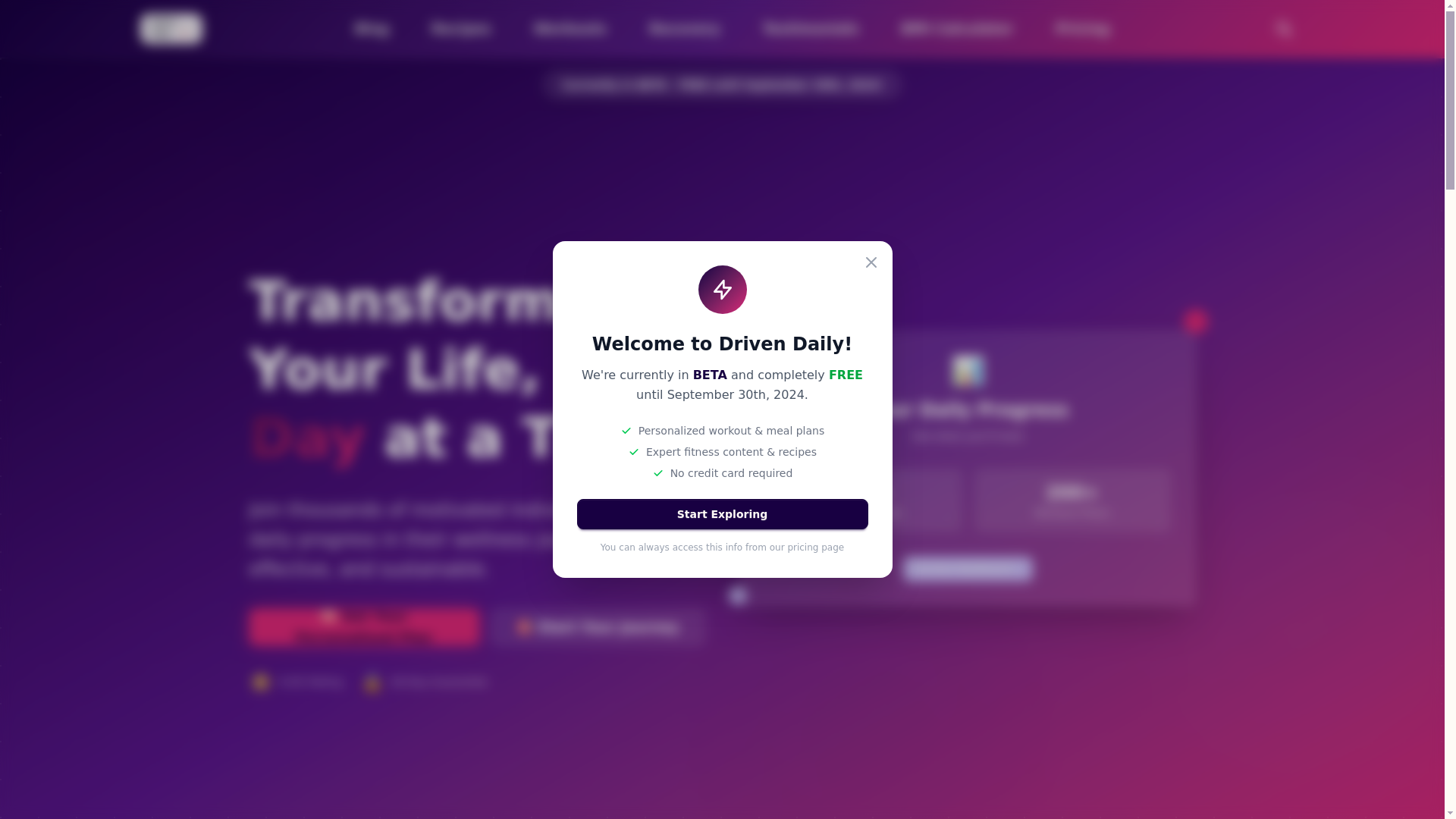 website screenshot of https://drivendailyapp.com/