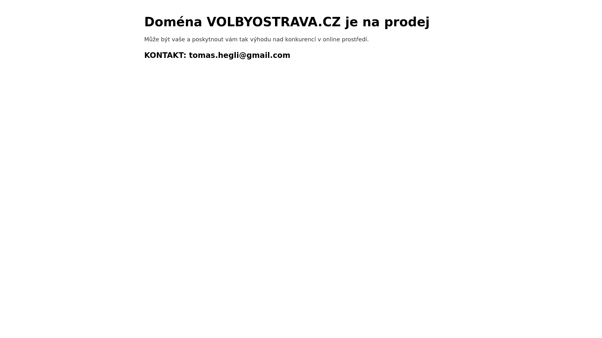 website screenshot of https://volbyostrava.cz