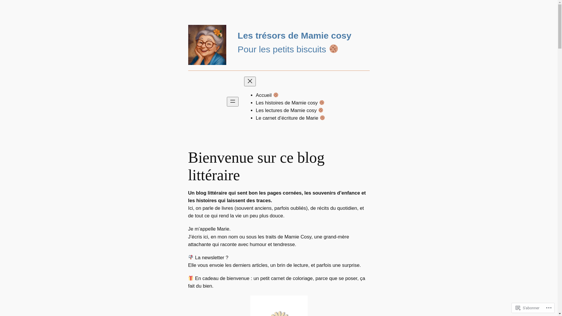 website screenshot of https://mariecosyblog.com/