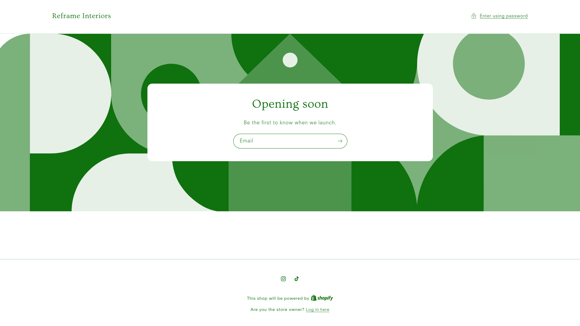 website screenshot of https://reframeinteriors.com/