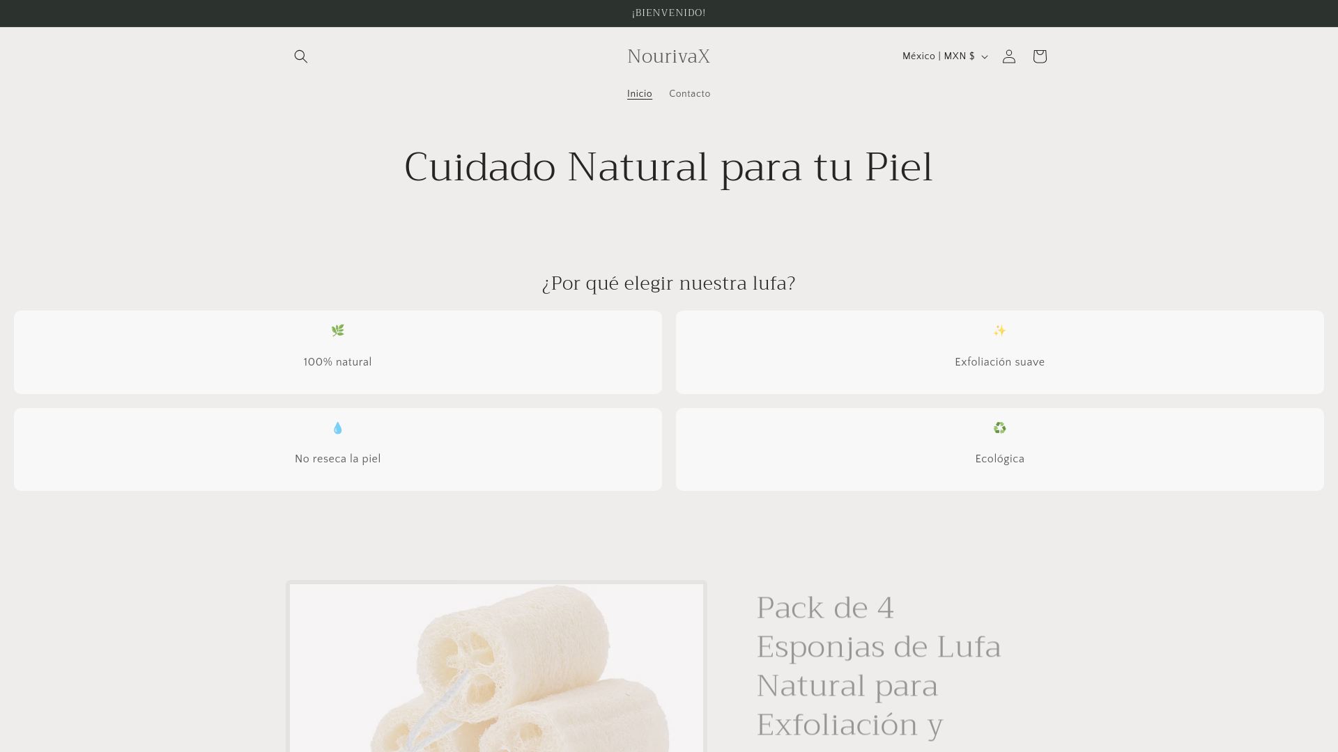 website screenshot of https://julianbeuty.store