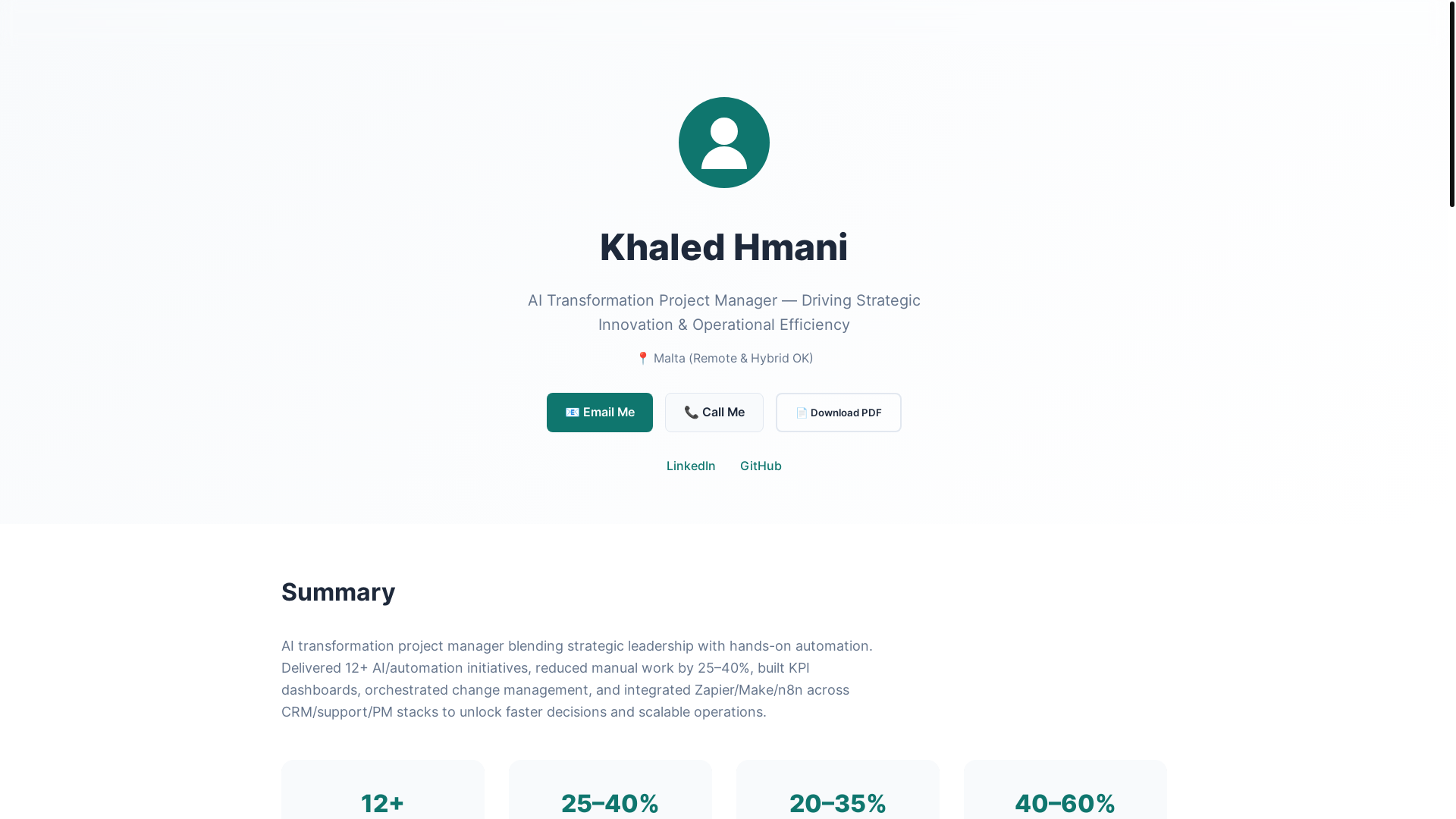 website screenshot of https://khaledhmani.com/