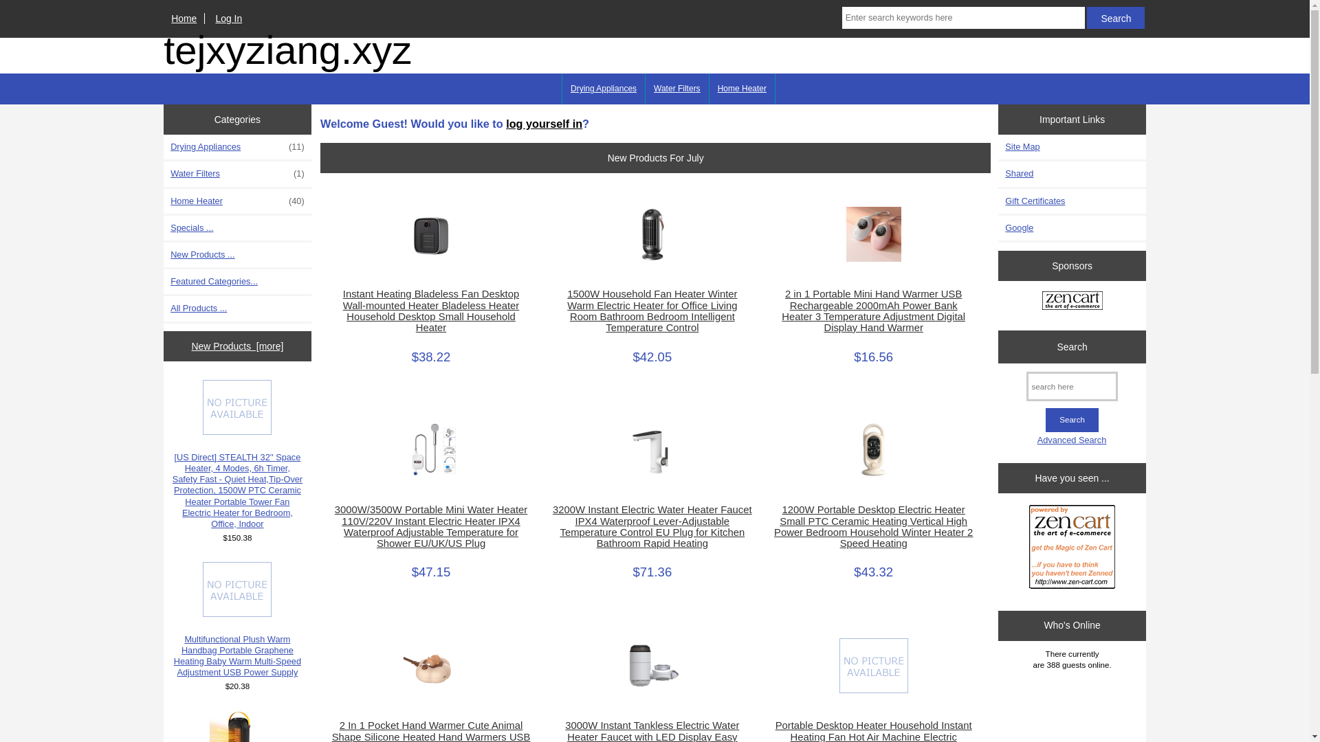 website screenshot of https://tejxyziang.xyz/