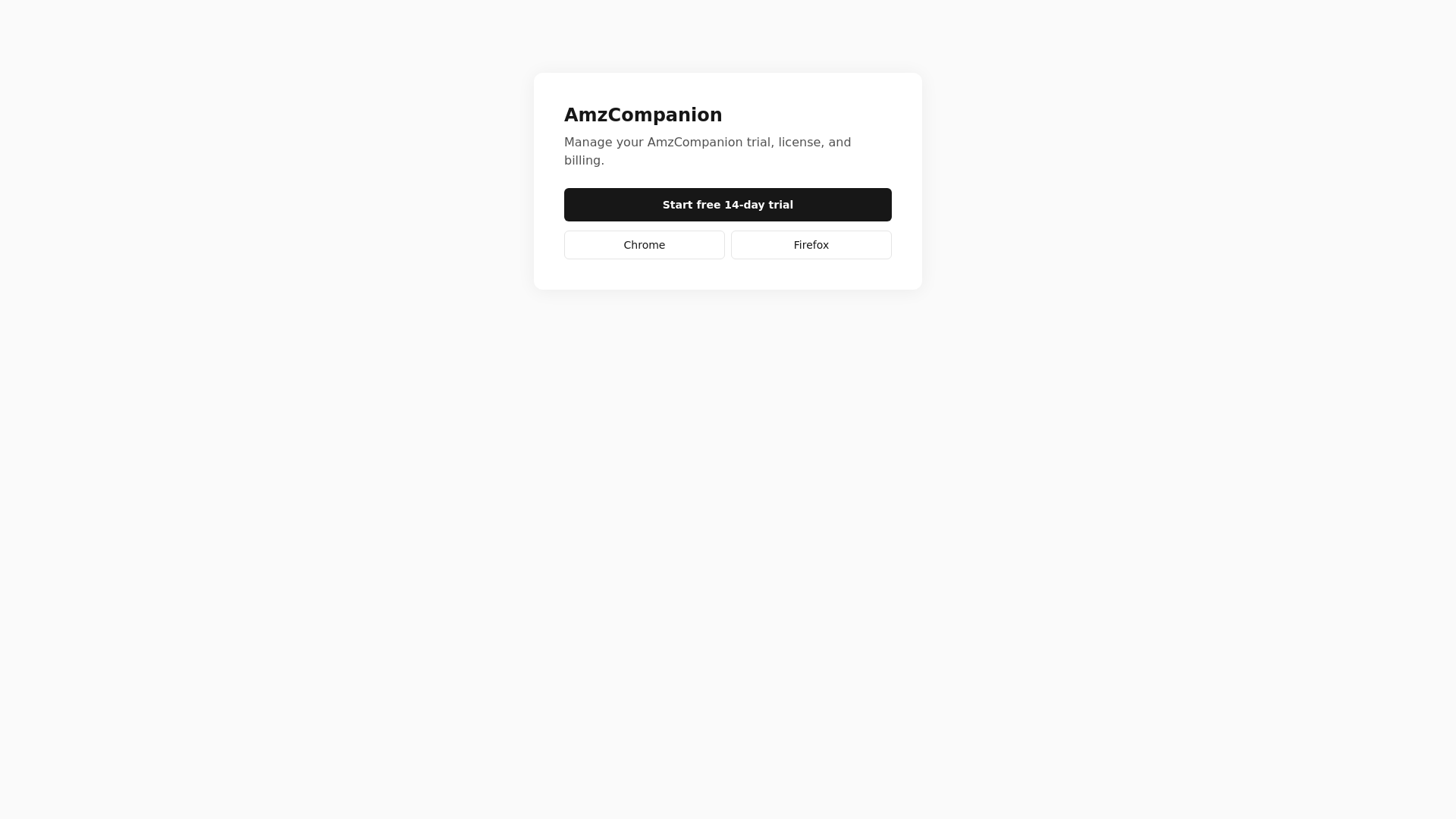 website screenshot of https://amzcompanion-dashboard.pages.dev/