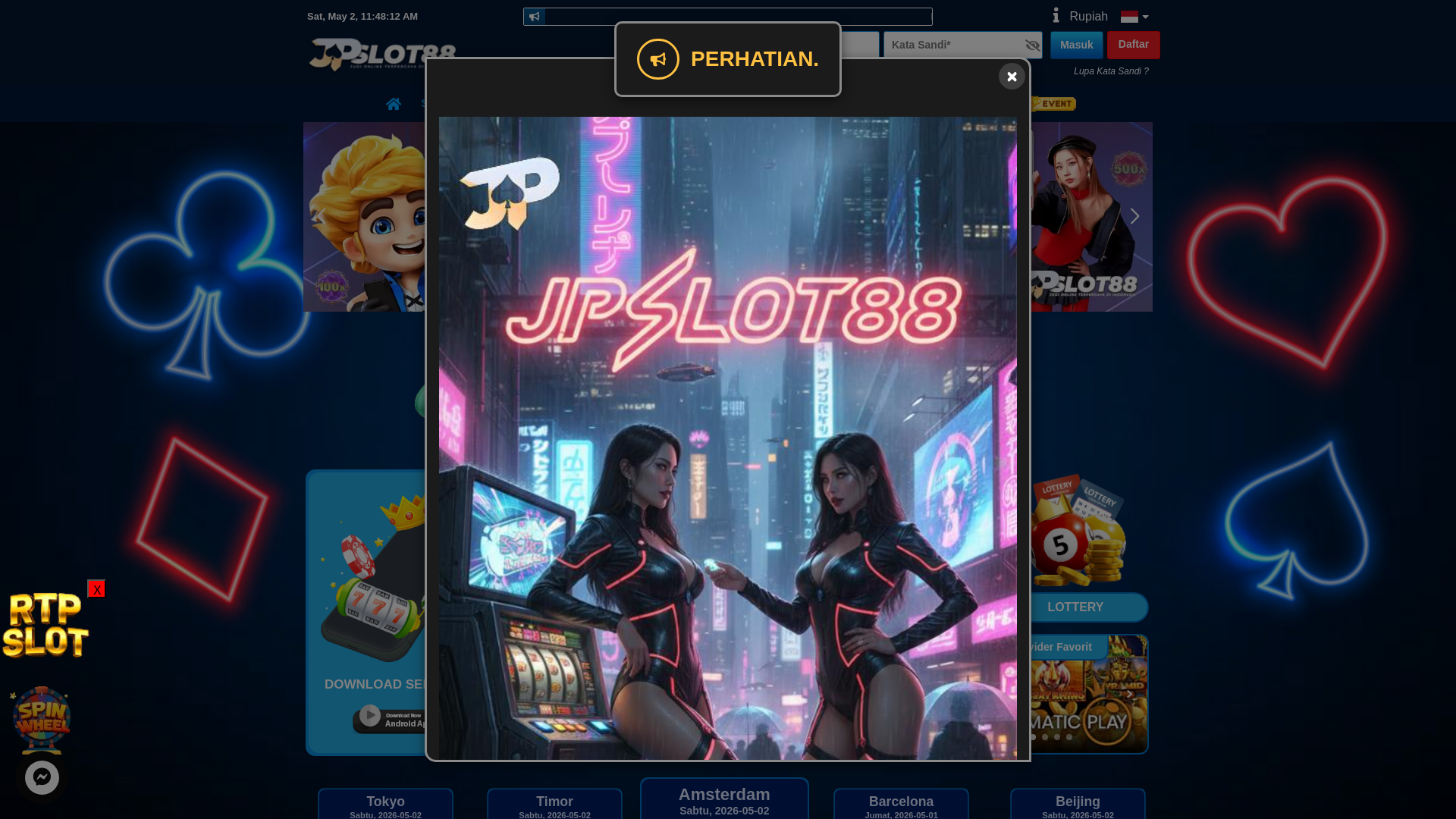 website screenshot of https://jpslot88gold.top/