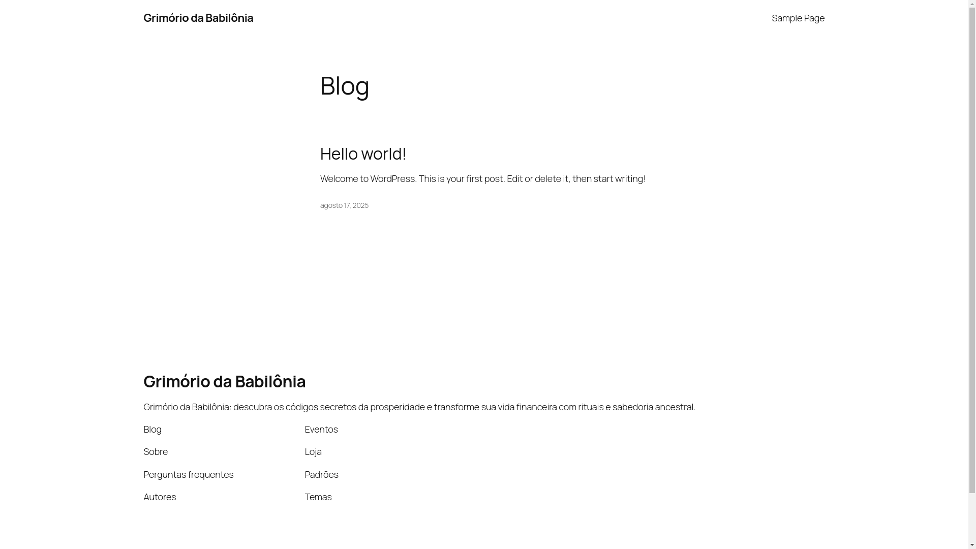 website screenshot of https://grimoriodababilonia.com/