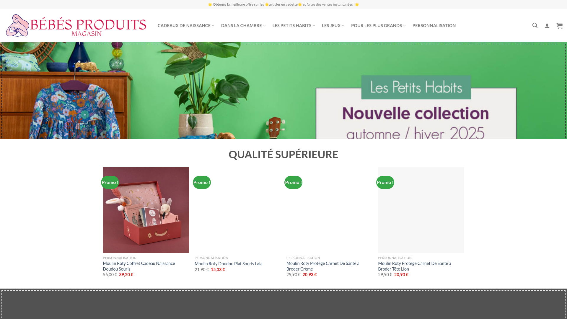 website screenshot of http://universbebefr.com/