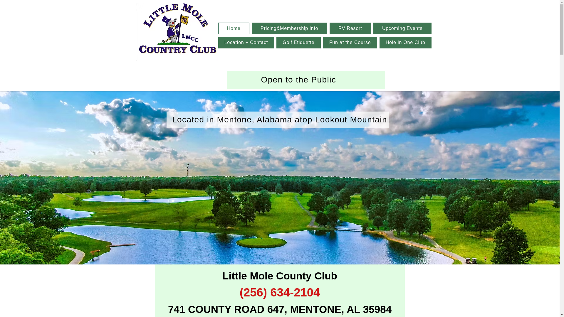 website screenshot of https://littlemolecountryclub.com/