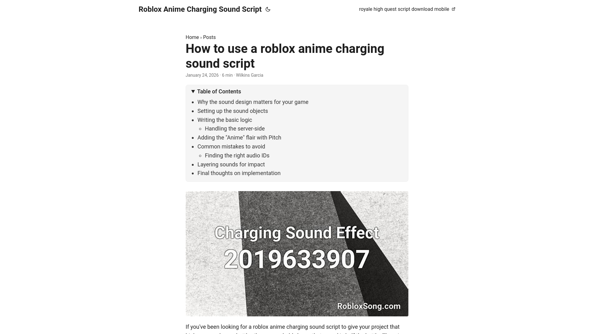 website screenshot of https://roblox-anime-charging-sound-script.pages.dev/
