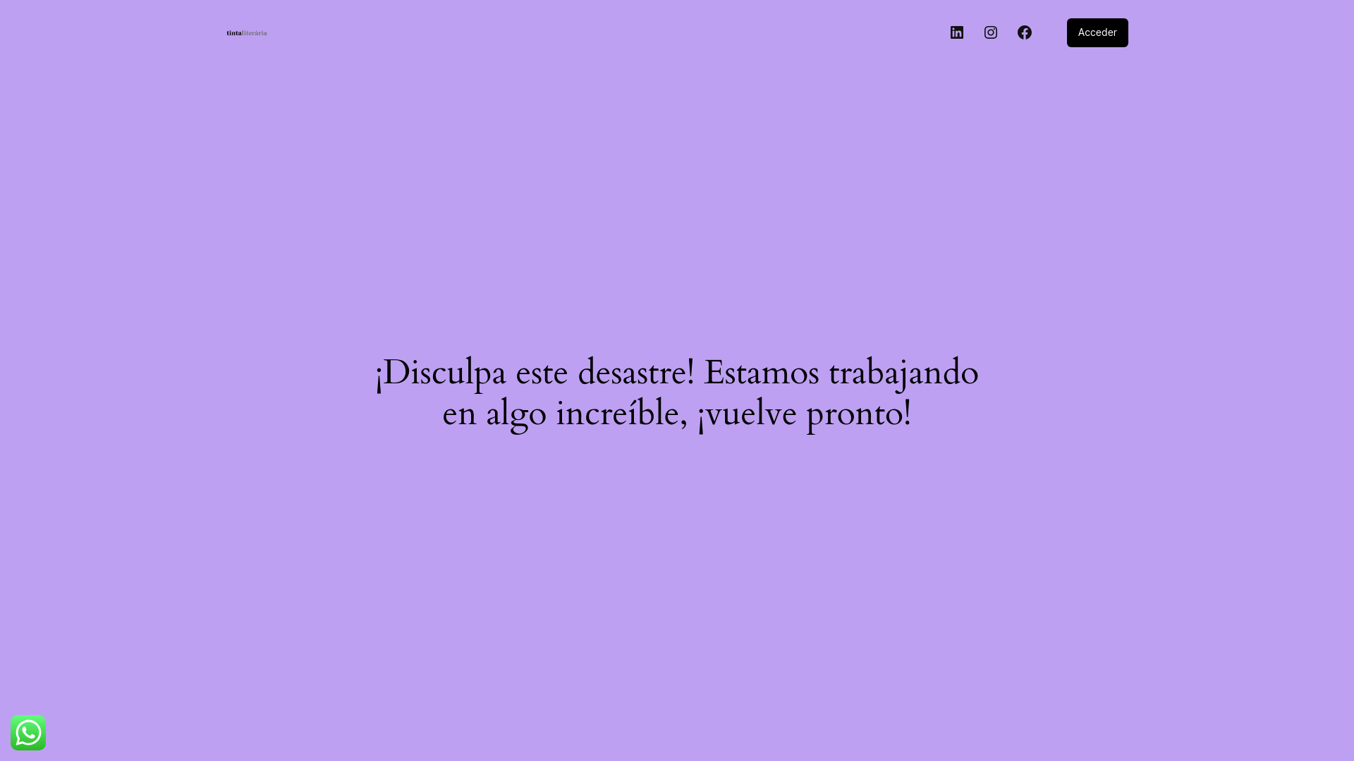 website screenshot of https://editorialtintaliteraria.com/