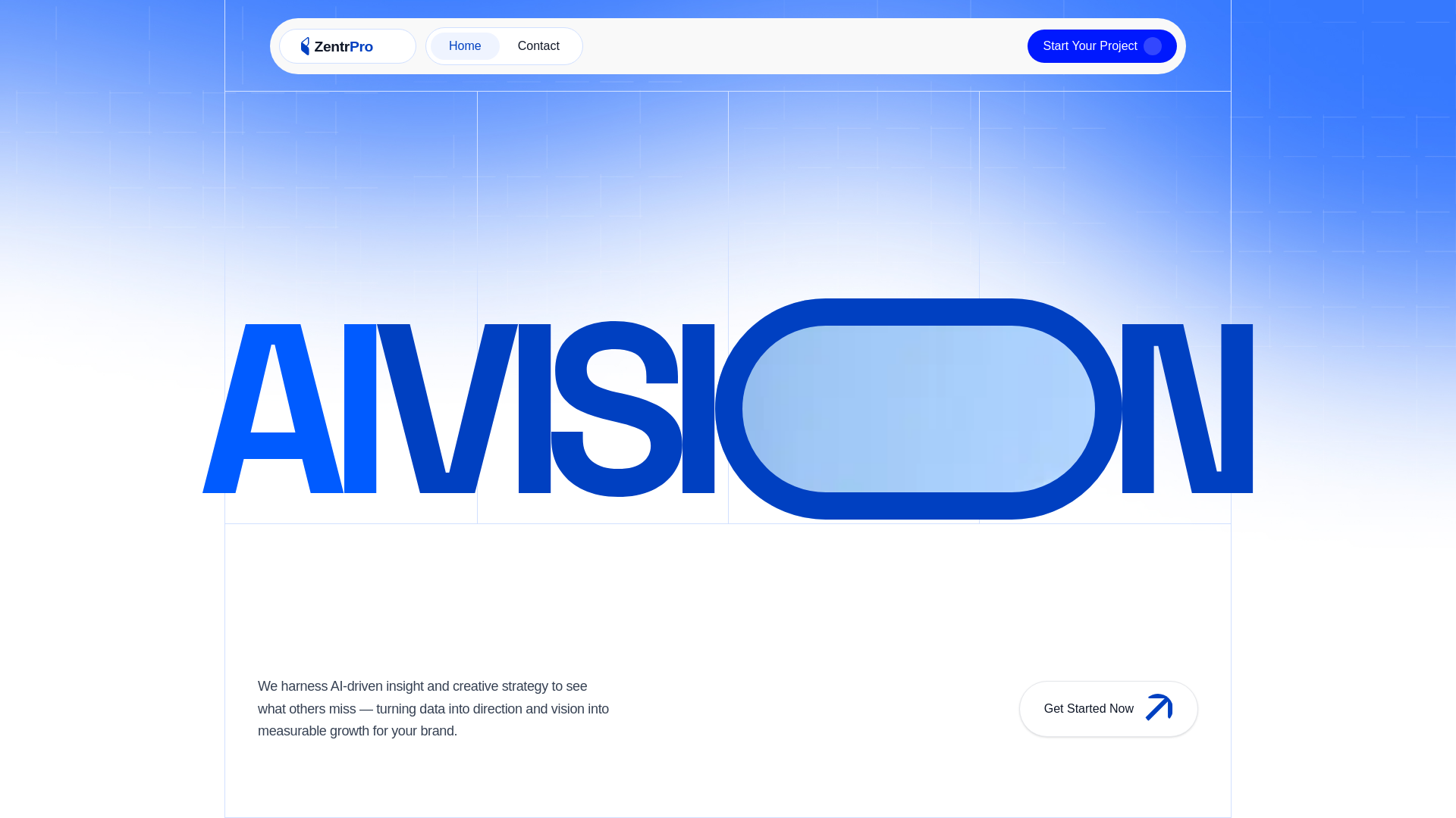 website screenshot of https://zentrpro.com/