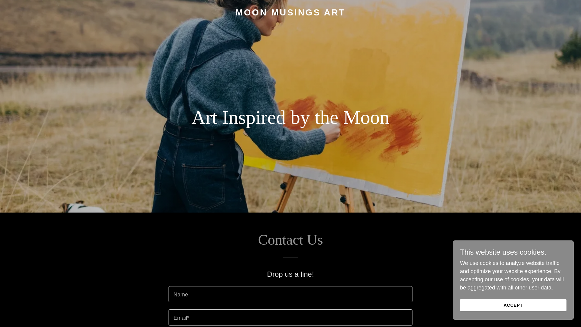 website screenshot of https://moonmusingsart.com/