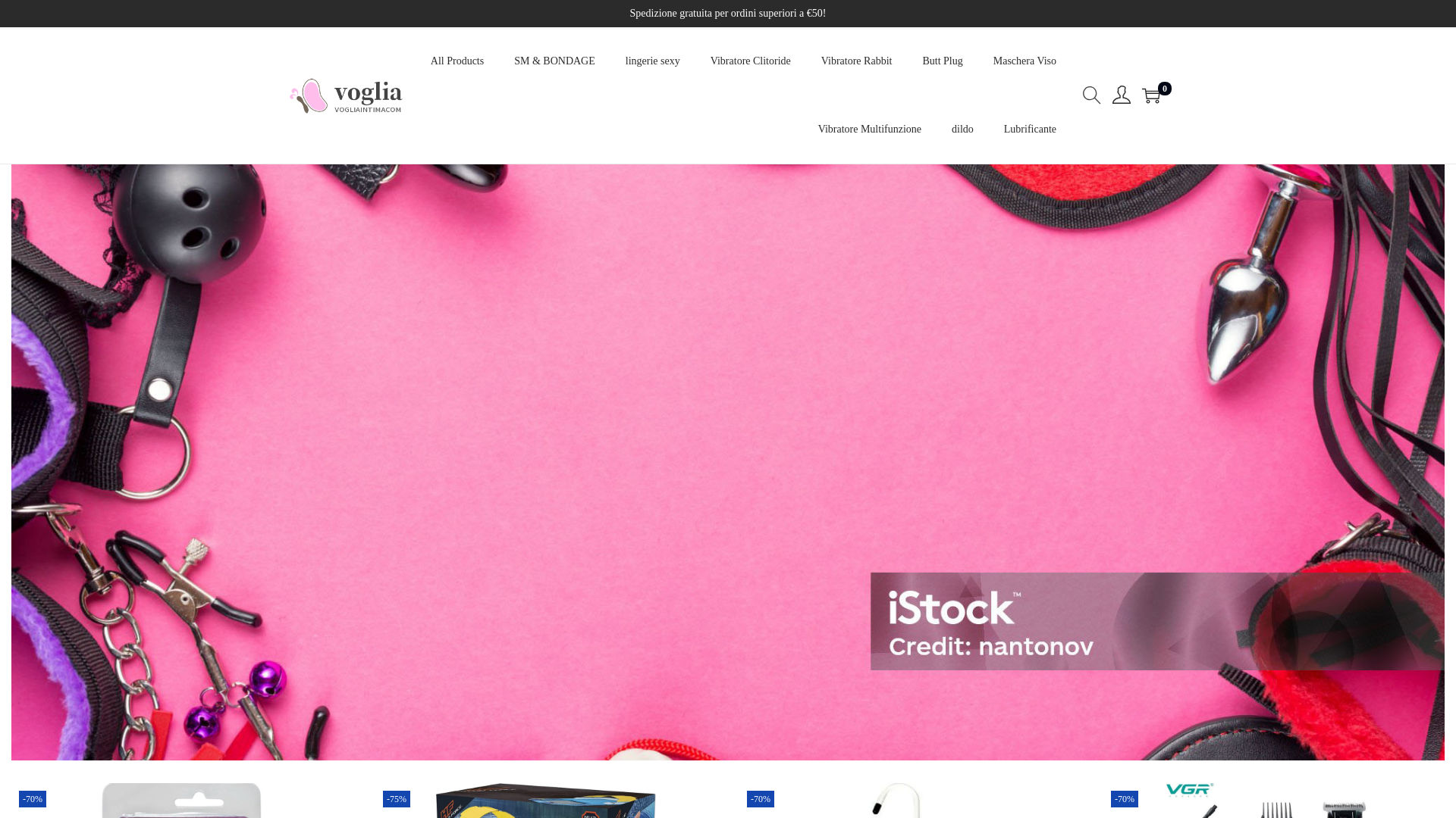 website screenshot of https://vogliaintima.com/