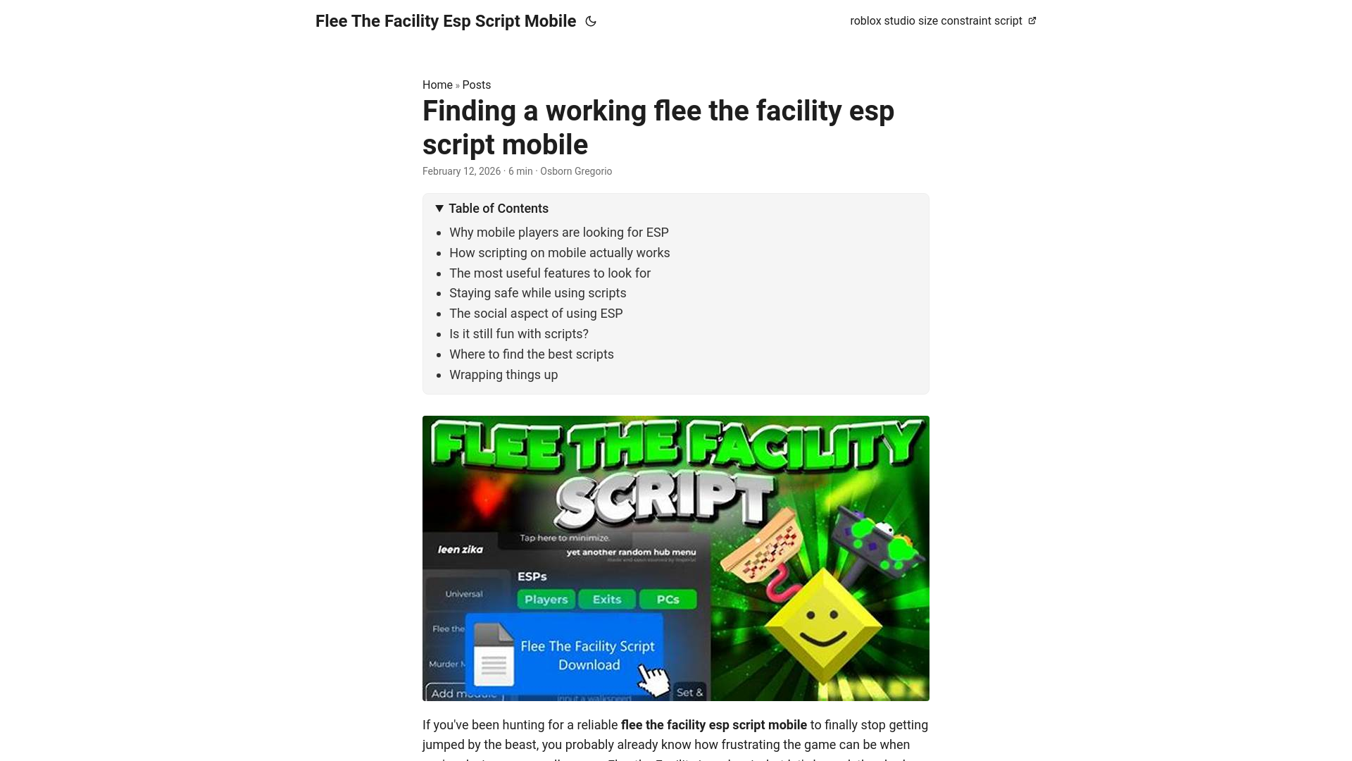 website screenshot of https://flee-the-facility-esp-script-mobile.pages.dev/