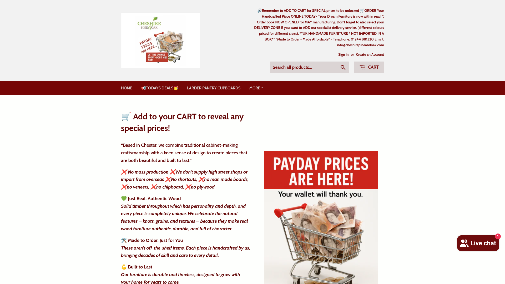 website screenshot of https://larderpantry.com/