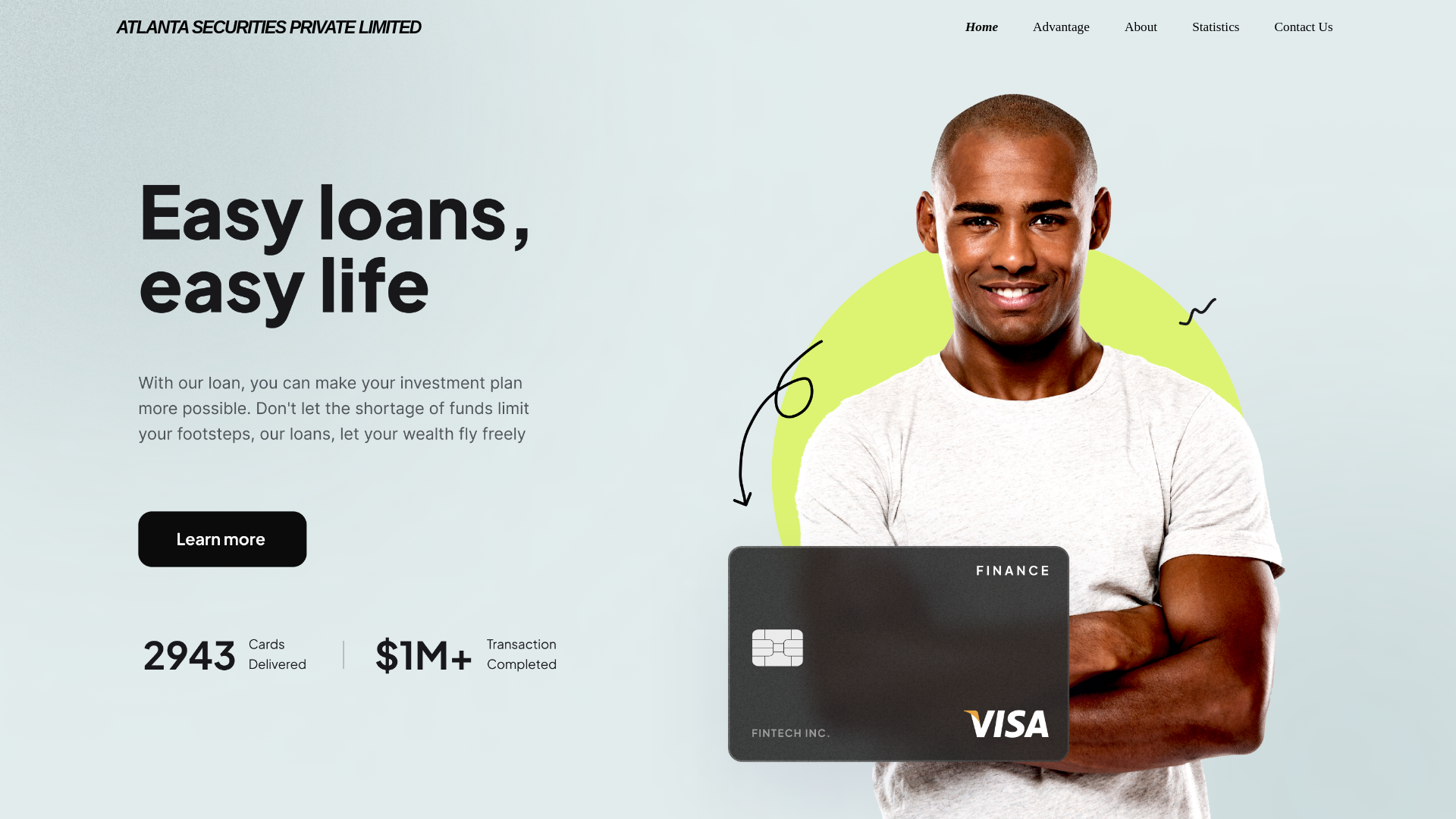 website screenshot of https://atlantasecuritiesprivatelimited.com/